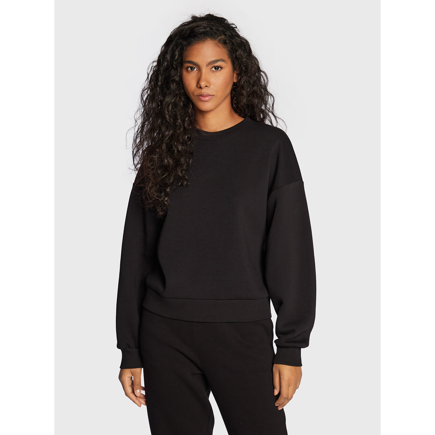 Gina Tricot Bluză Basic 10943 Negru Relaxed Fit - Pled.ro