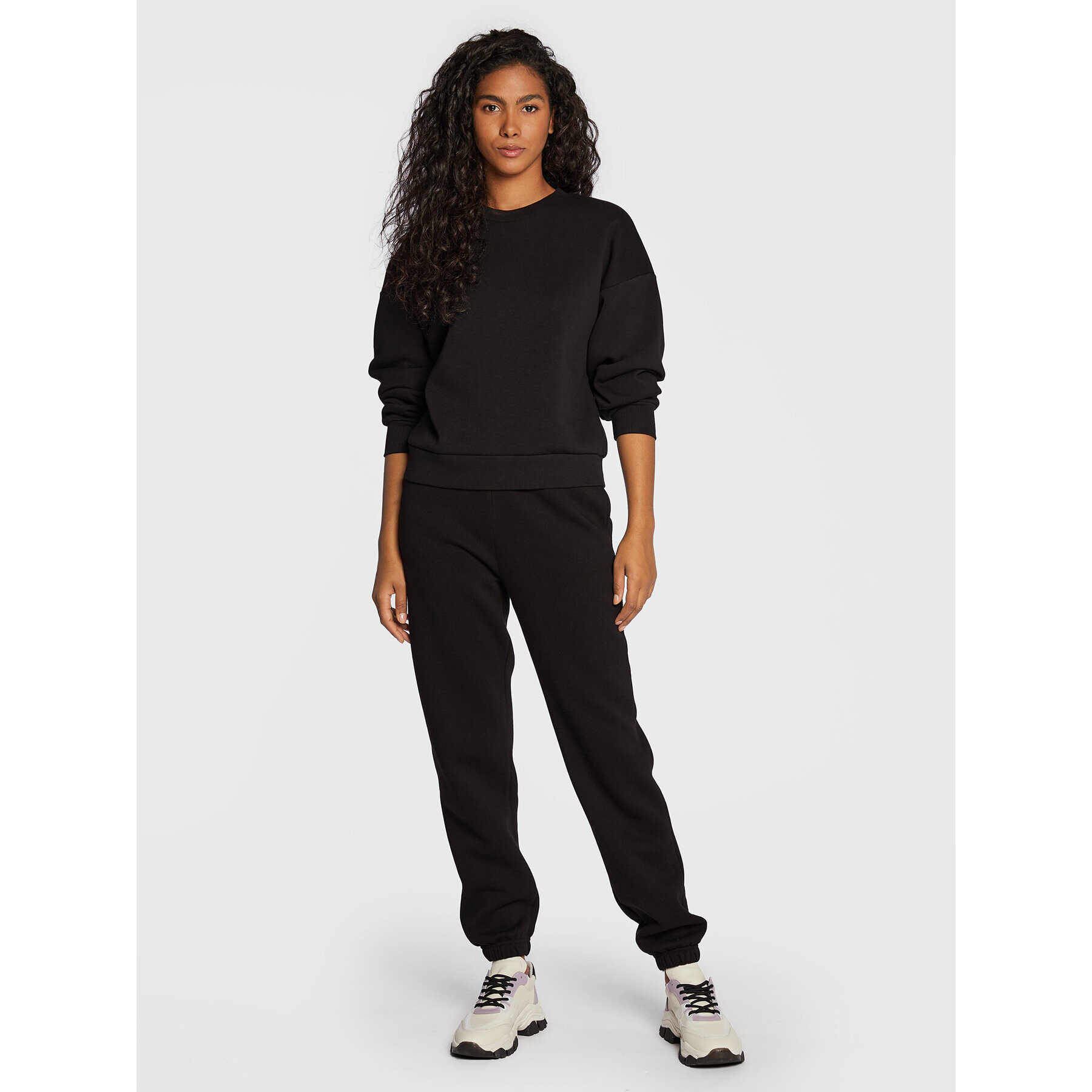 Gina Tricot Bluză Basic 10943 Negru Relaxed Fit - Pled.ro