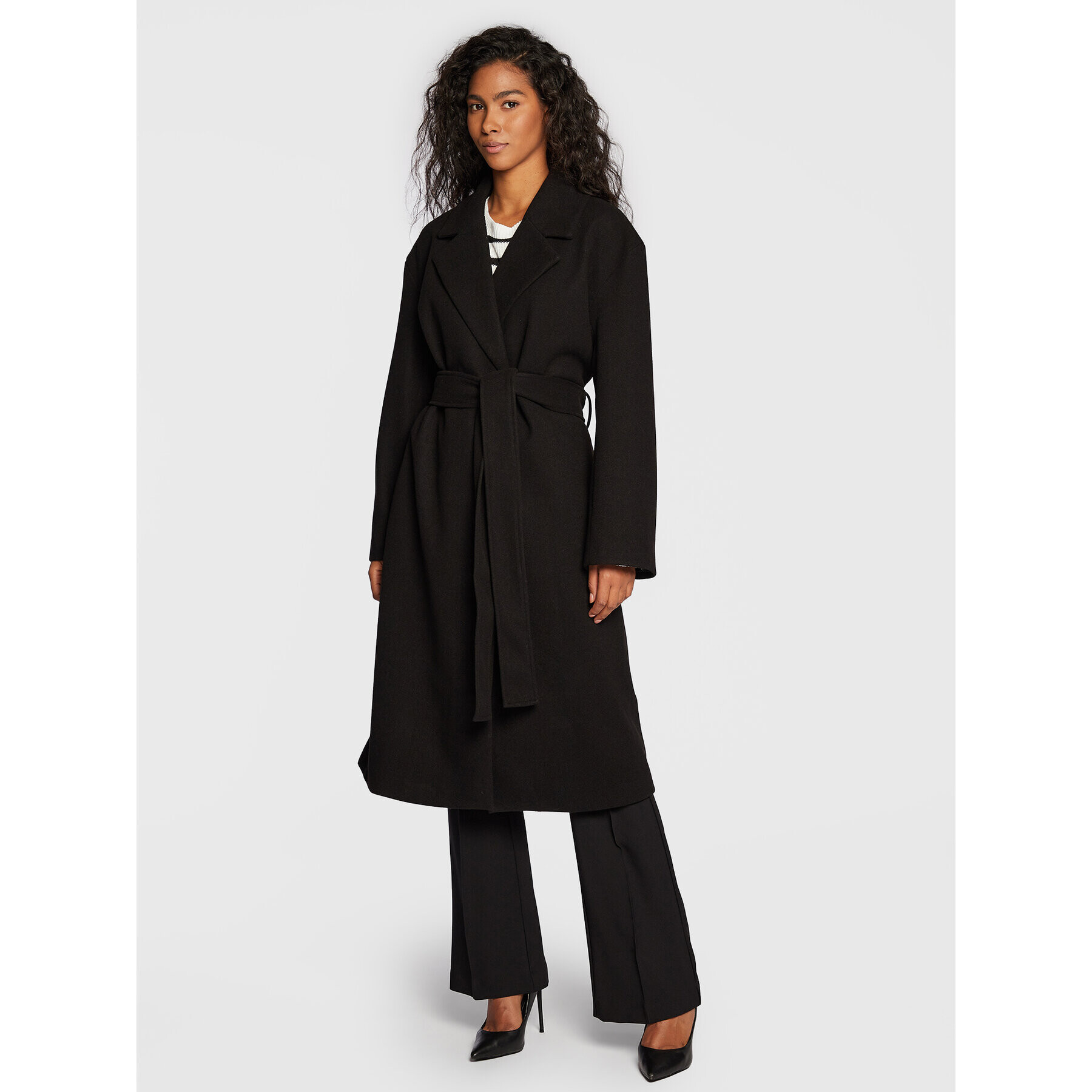 Gina Tricot Palton Irmelin 17723 Negru Oversize - Pled.ro