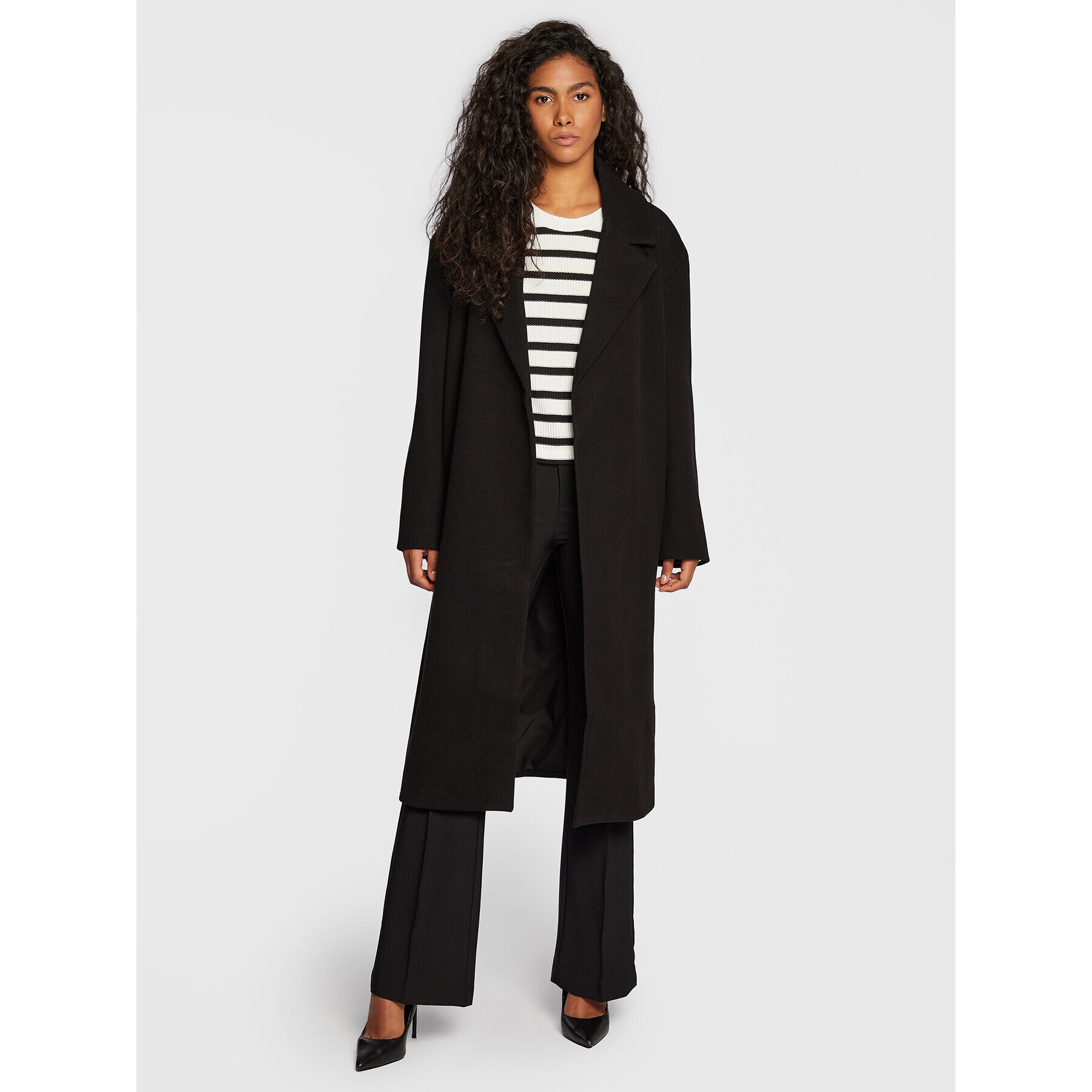 Gina Tricot Palton Irmelin 17723 Negru Oversize - Pled.ro