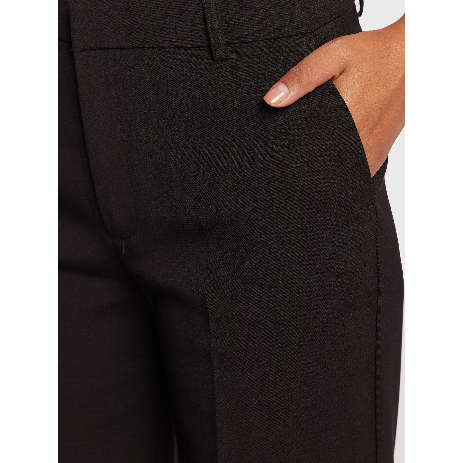 Gina Tricot Pantaloni din material 13672 Negru Regular Fit - Pled.ro