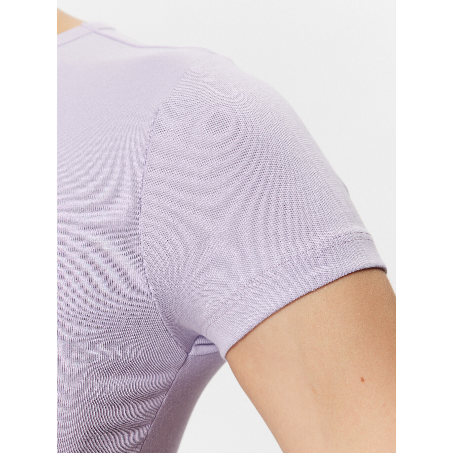 Gina Tricot Tricou Basic 17957 Violet Regular Fit - Pled.ro