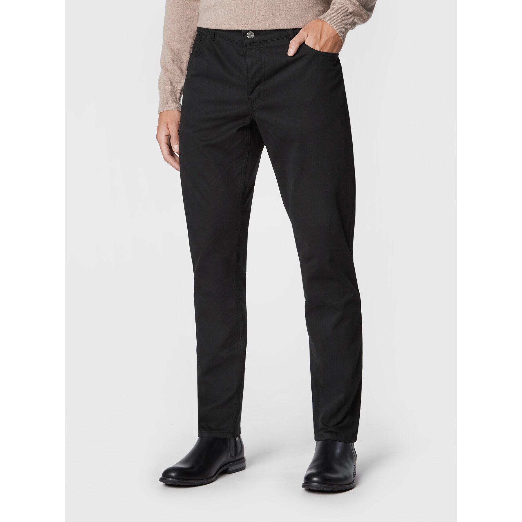 Gino Rossi Pantaloni din material Tesero GR22-SPMJ507 Negru Regular Fit - Pled.ro