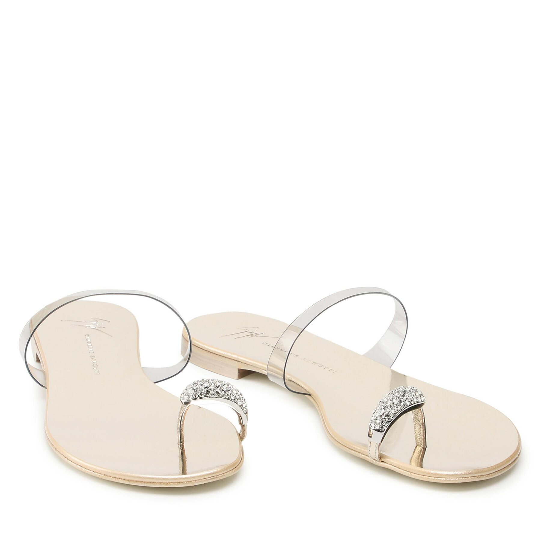 Giuseppe Zanotti Flip flop I100004 006 Argintiu - Pled.ro