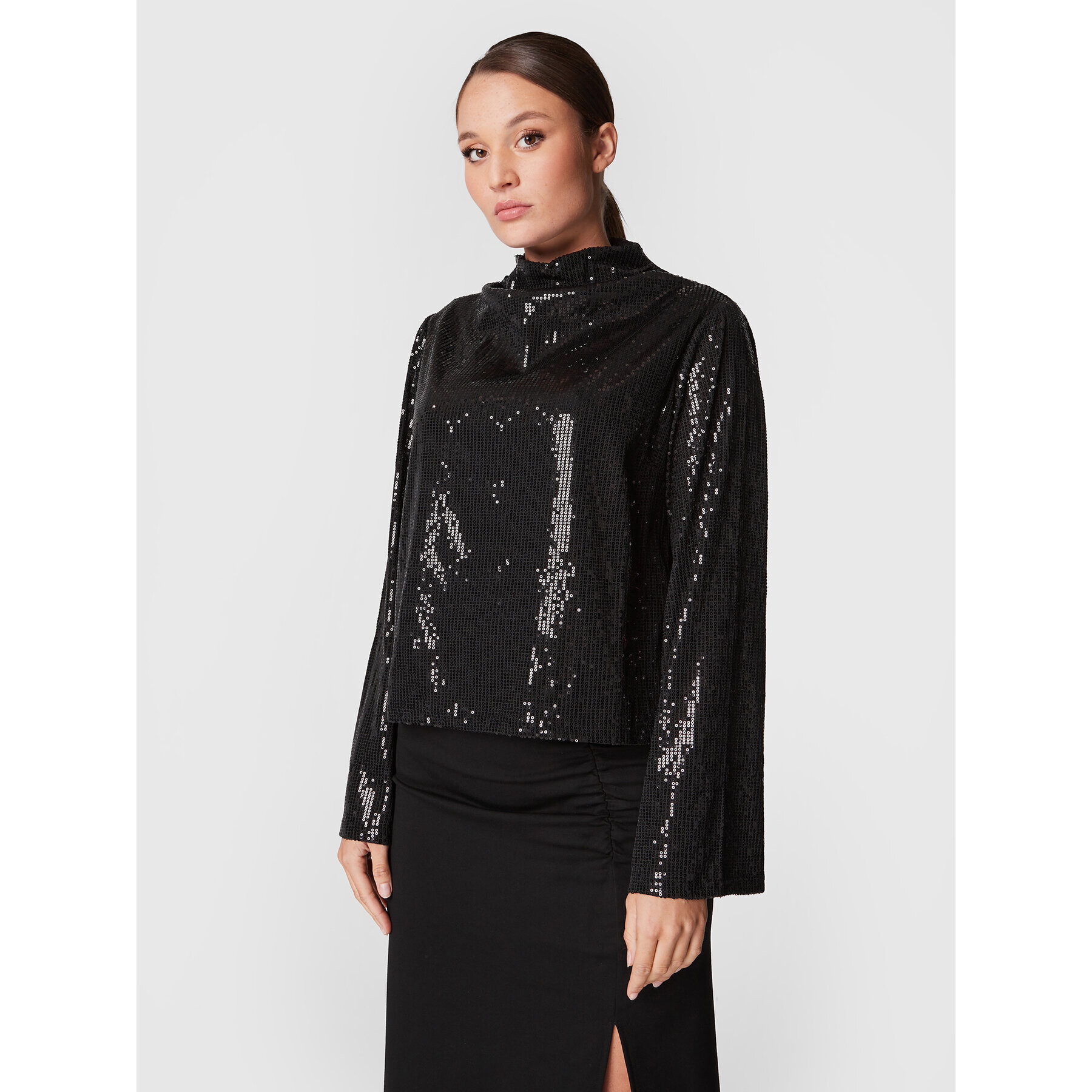 Glamorous Bluză GS0424 Negru Regular Fit - Pled.ro