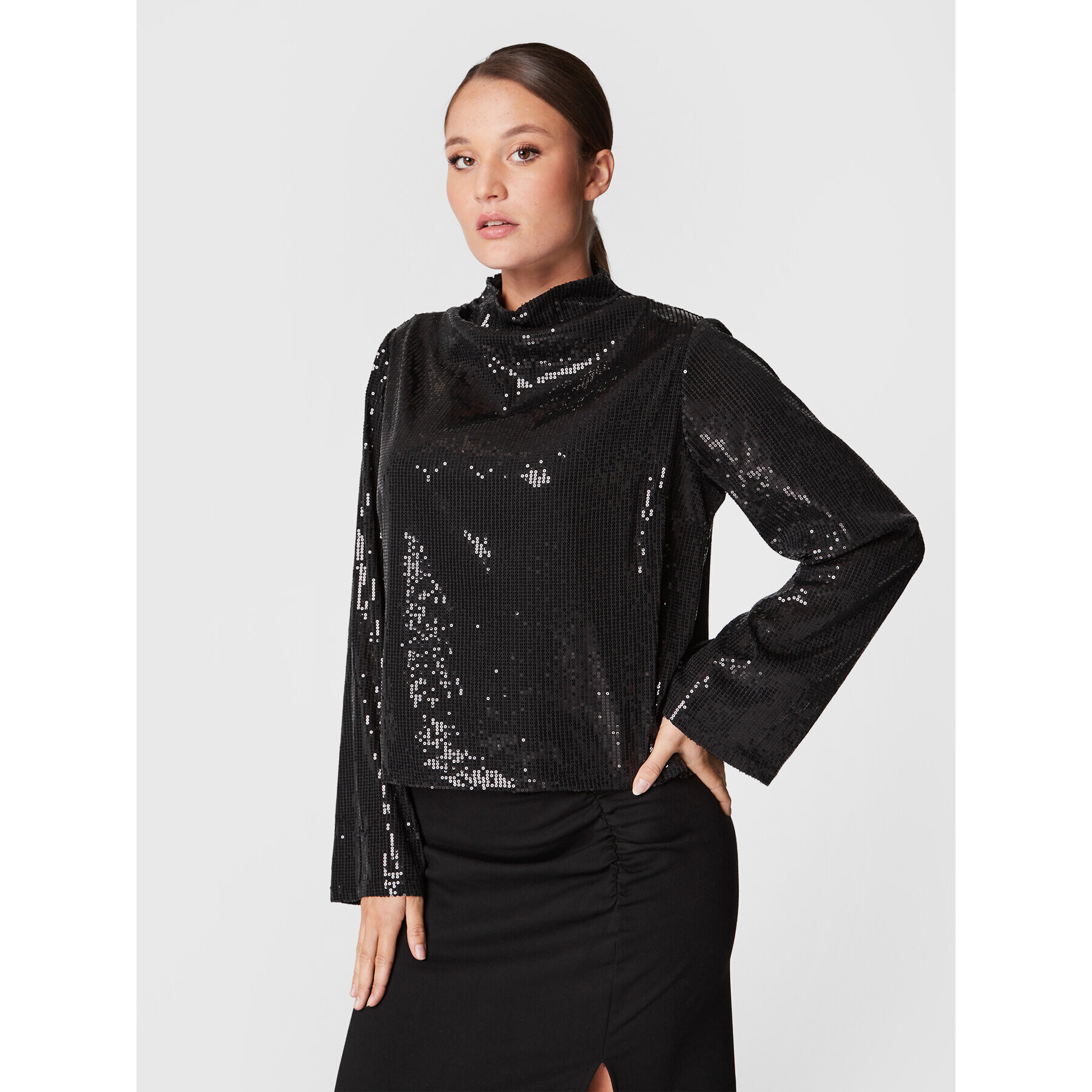 Glamorous Bluză GS0424 Negru Regular Fit - Pled.ro