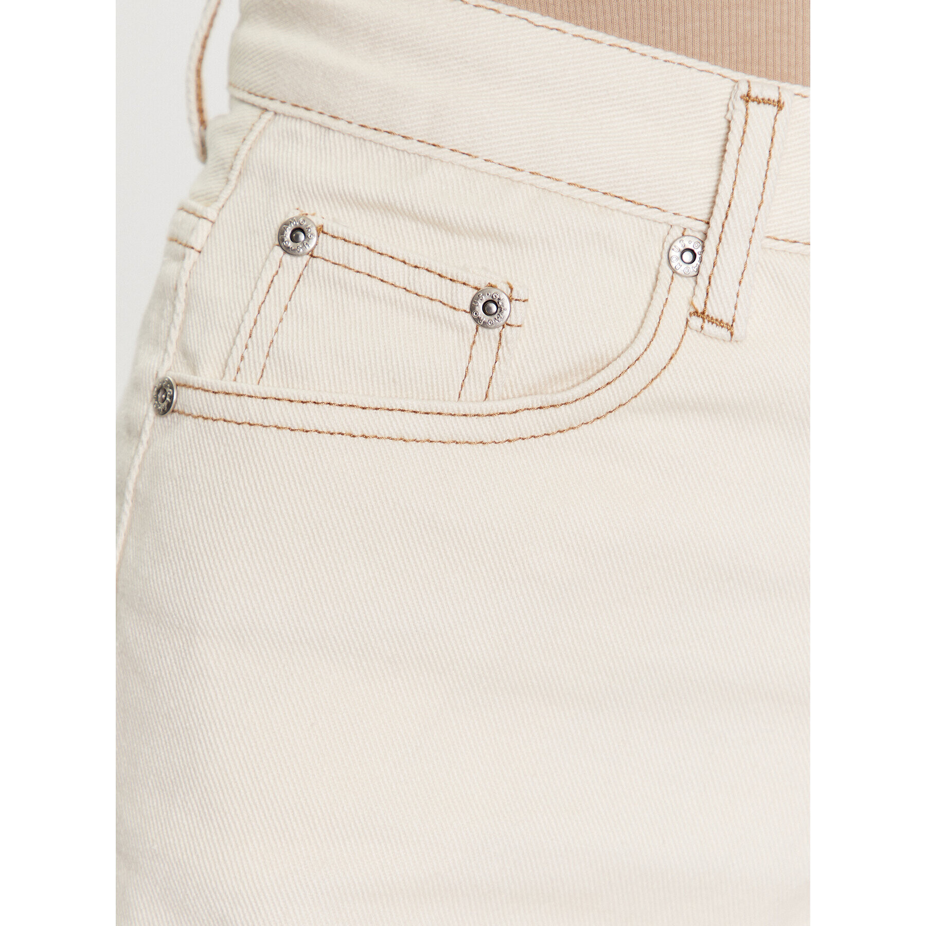 Glamorous Pantaloni scurți de blugi KA6117A Bej Regular Fit - Pled.ro