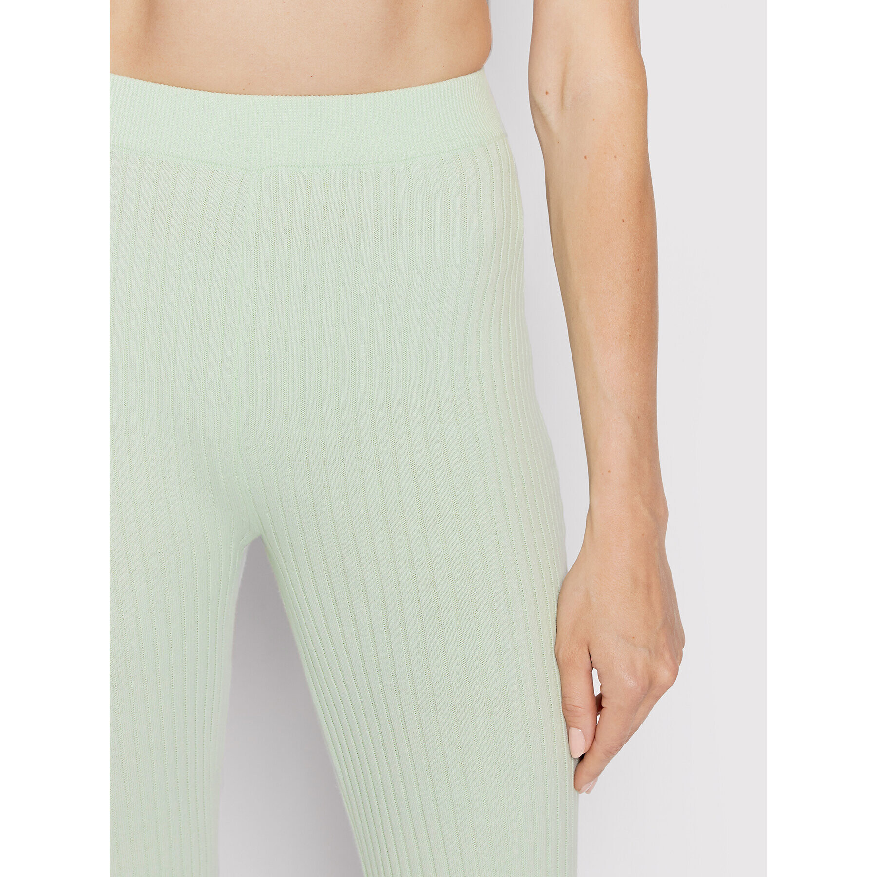 Glamorous Pantaloni tricotați AN4192 Verde Slim Fit - Pled.ro