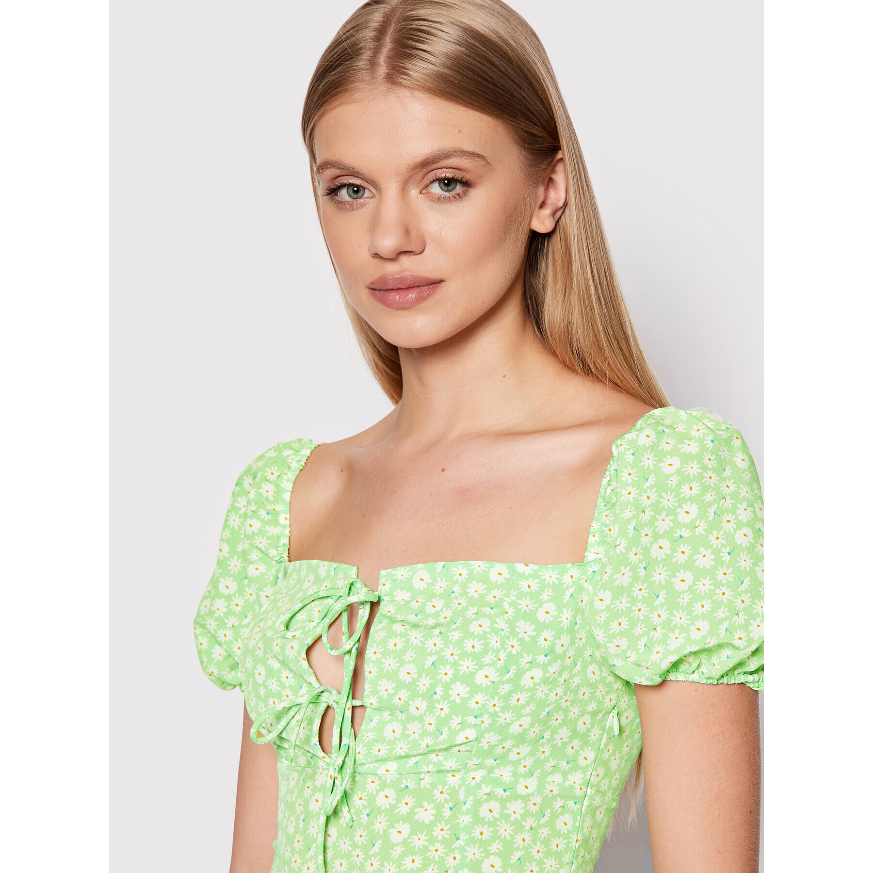 Glamorous Rochie de zi CA0296 Verde Regular Fit - Pled.ro