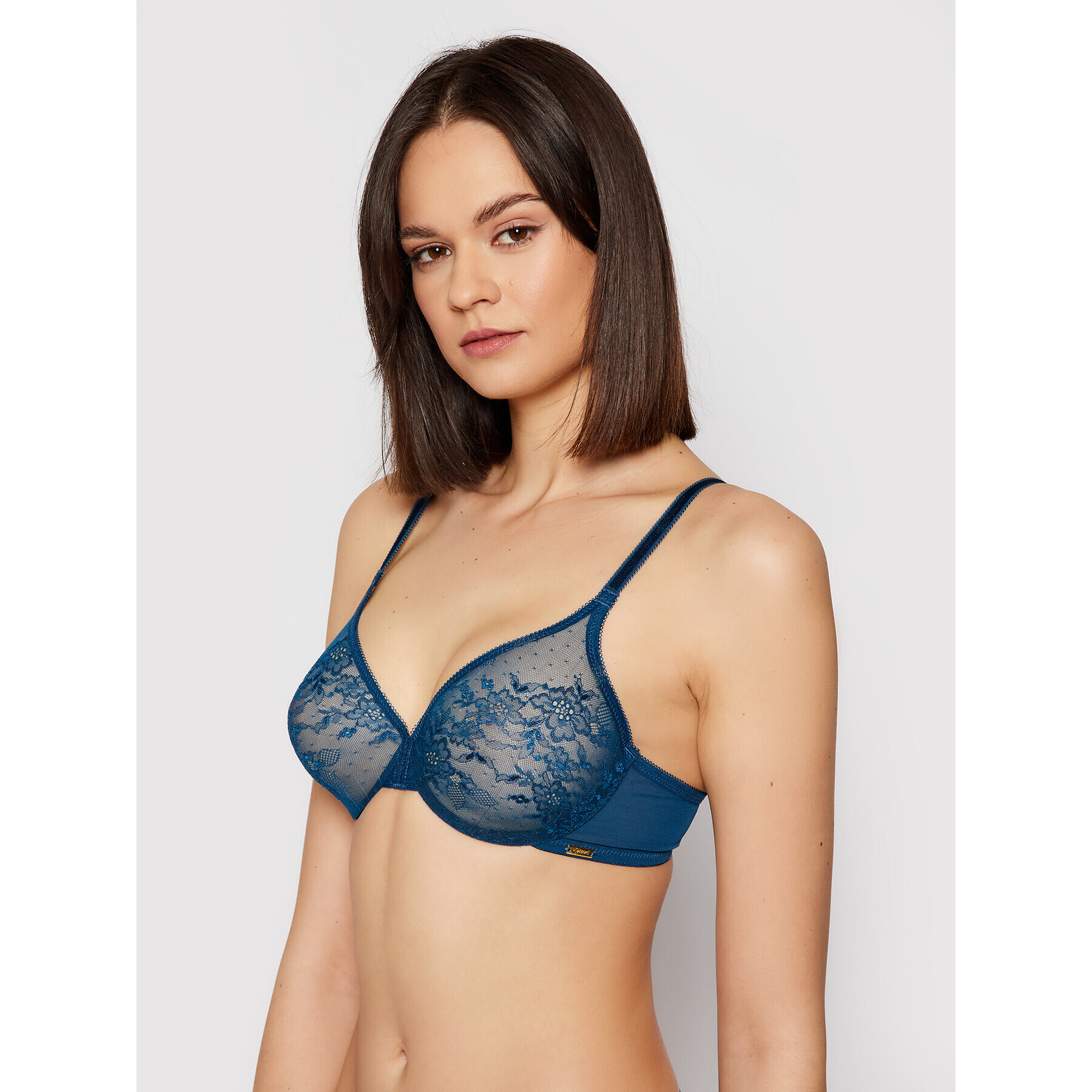 Gossard Sutien cu armătură Lace Sheer 13001 Bleumarin - Pled.ro