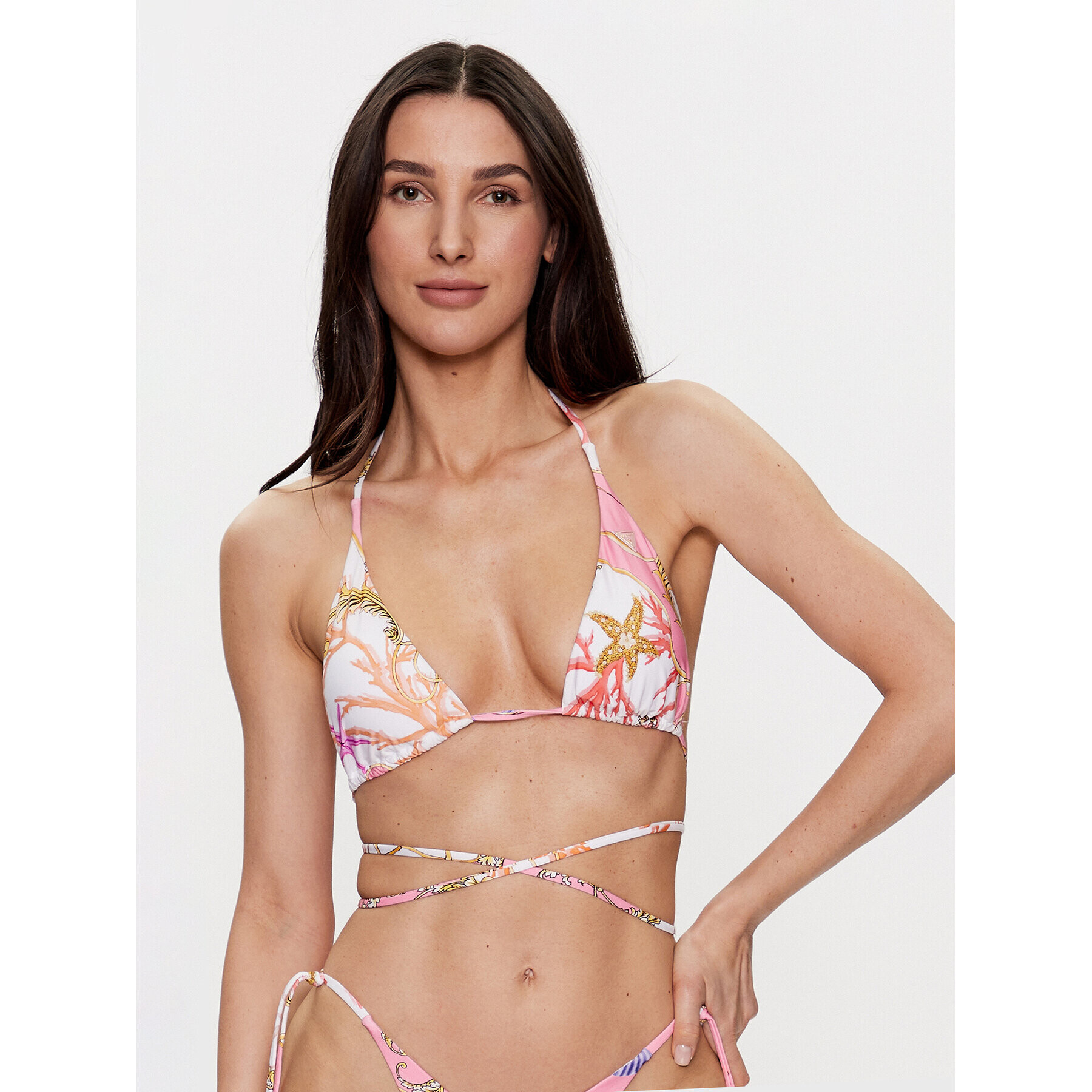 Guess Bikini partea de sus E3GJ06 MC04R Roz - Pled.ro