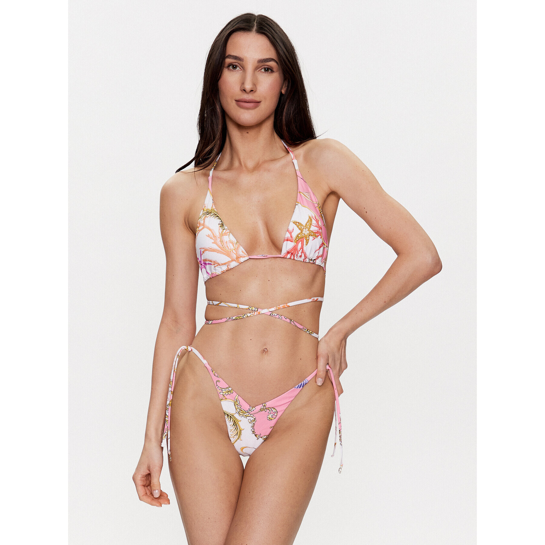 Guess Bikini partea de sus E3GJ06 MC04R Roz - Pled.ro