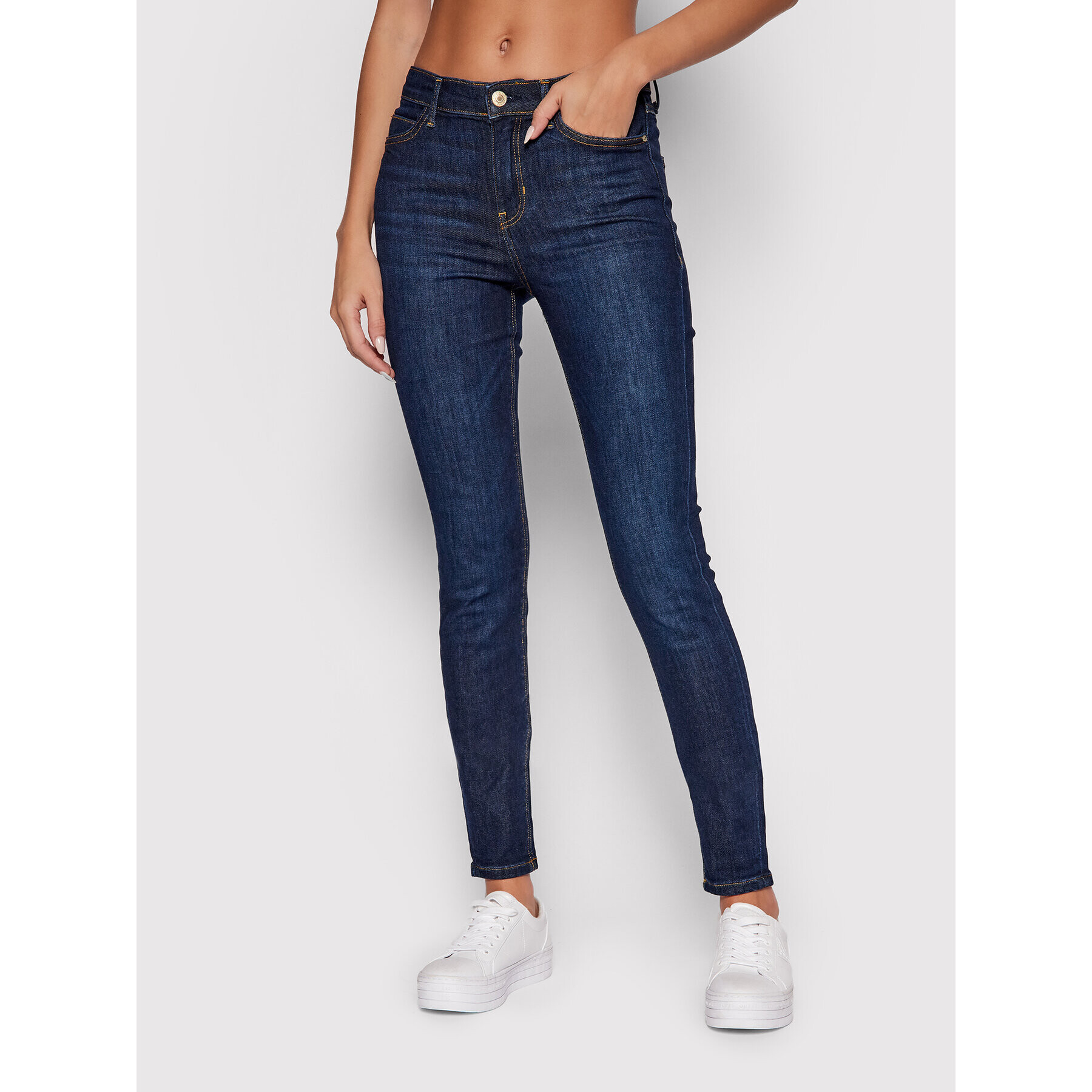 Guess Blugi 1981 W1YA46 D4GV11 Bleumarin Skinny Fit - Pled.ro