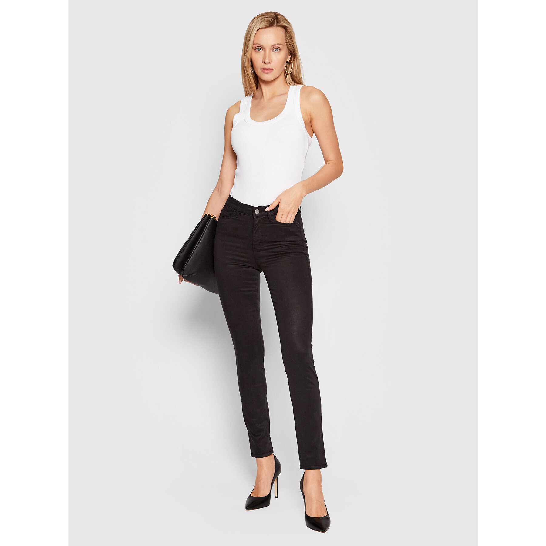 Guess Blugi 1981 W2RA46 W93CE Negru Skinny Fit - Pled.ro