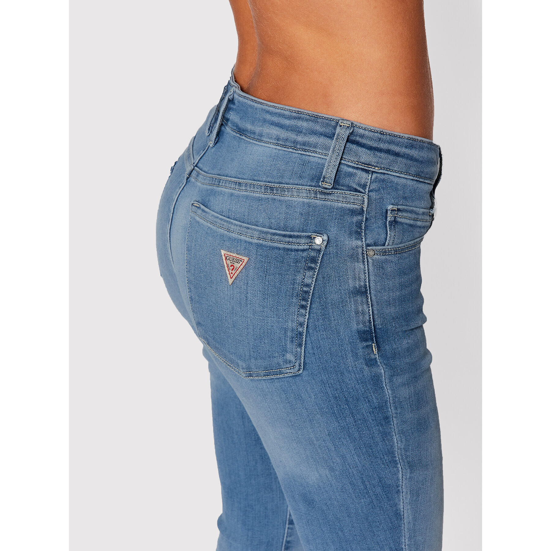 Guess Blugi Anette W1YA99 D4GV3 Albastru Skinny Fit - Pled.ro