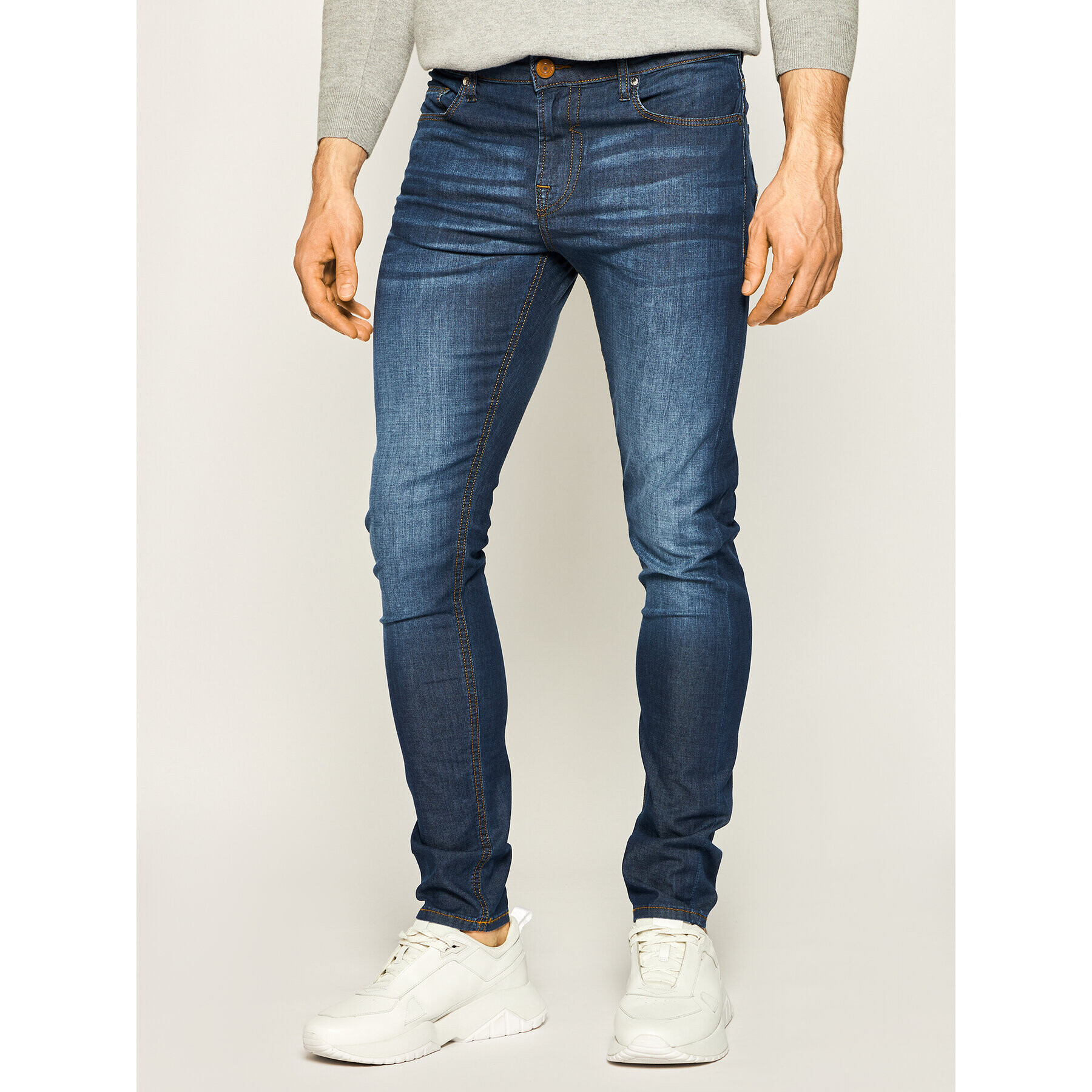 Guess Blugi Chris M02A27 D3ZM1 Bleumarin Skinny Fit - Pled.ro