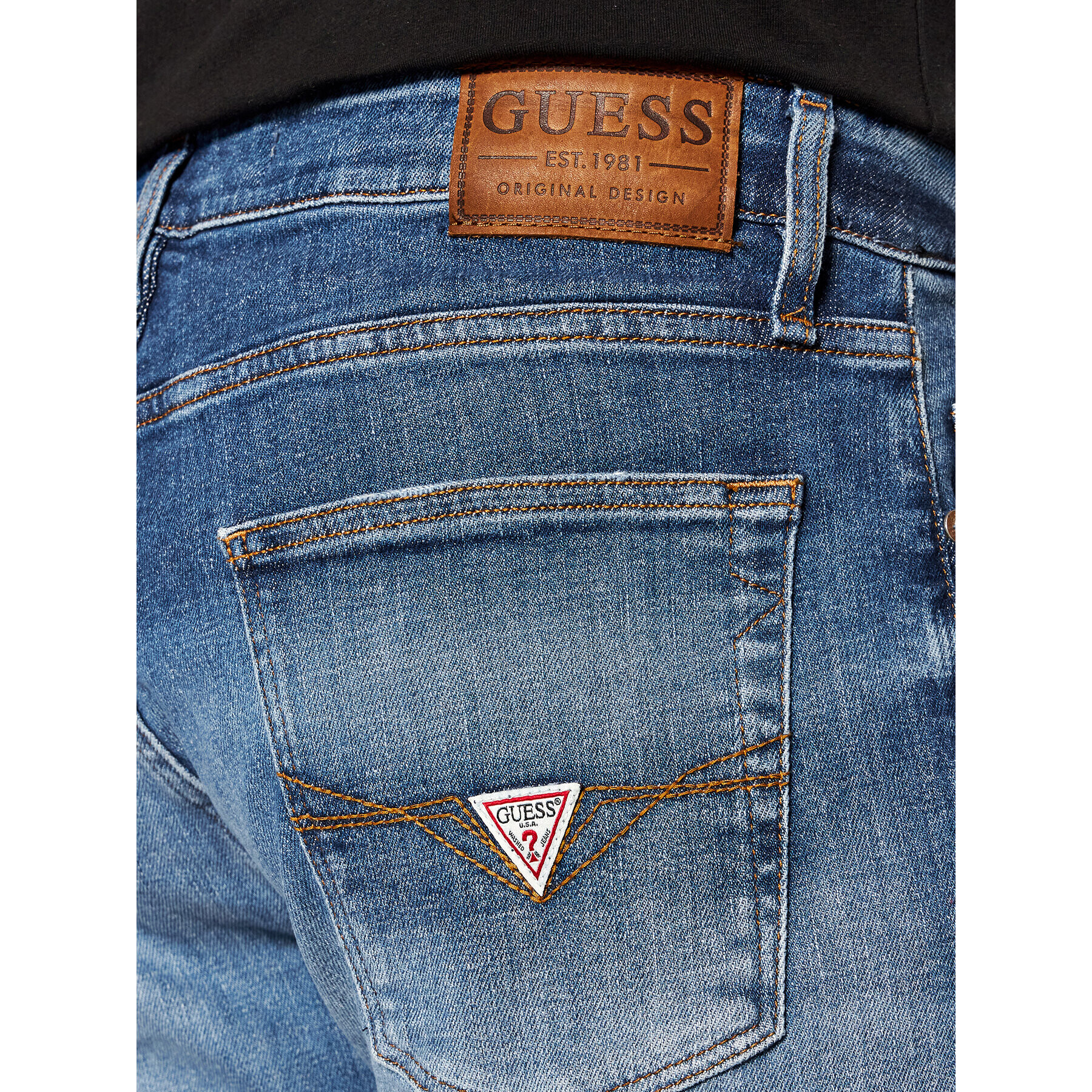 Guess Blugi Chris M2RA27 D46AE Albastru Super Skinny Fit - Pled.ro