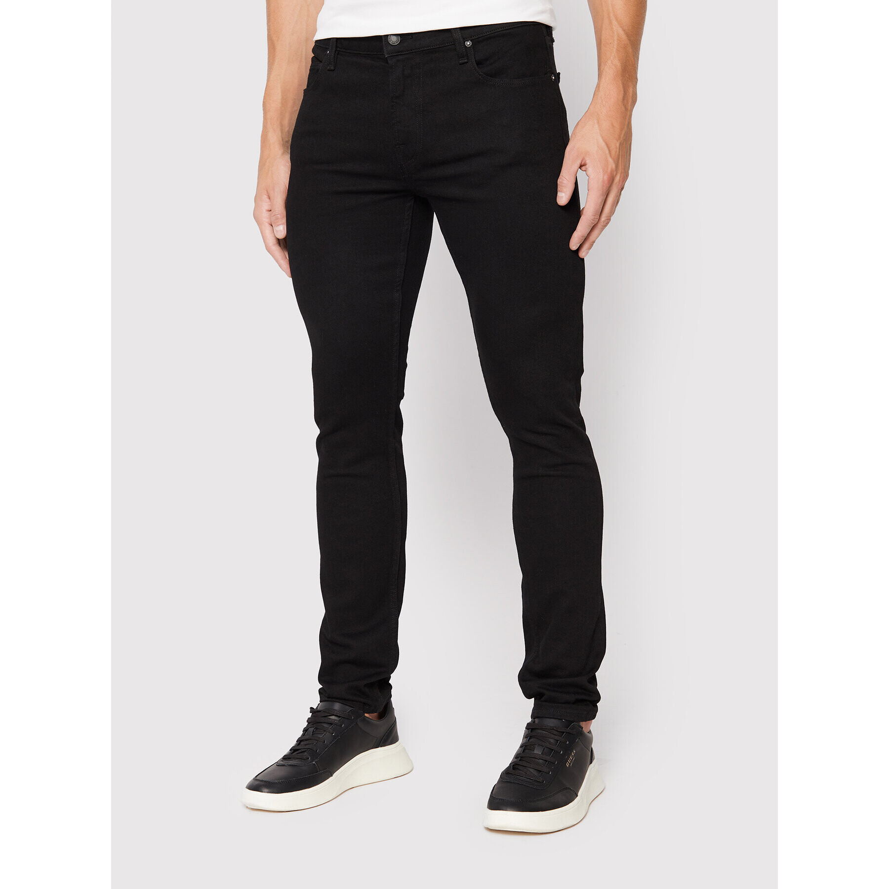 Guess Blugi Chris M2YA27 D4Q51 Negru Super Skinny Fit - Pled.ro