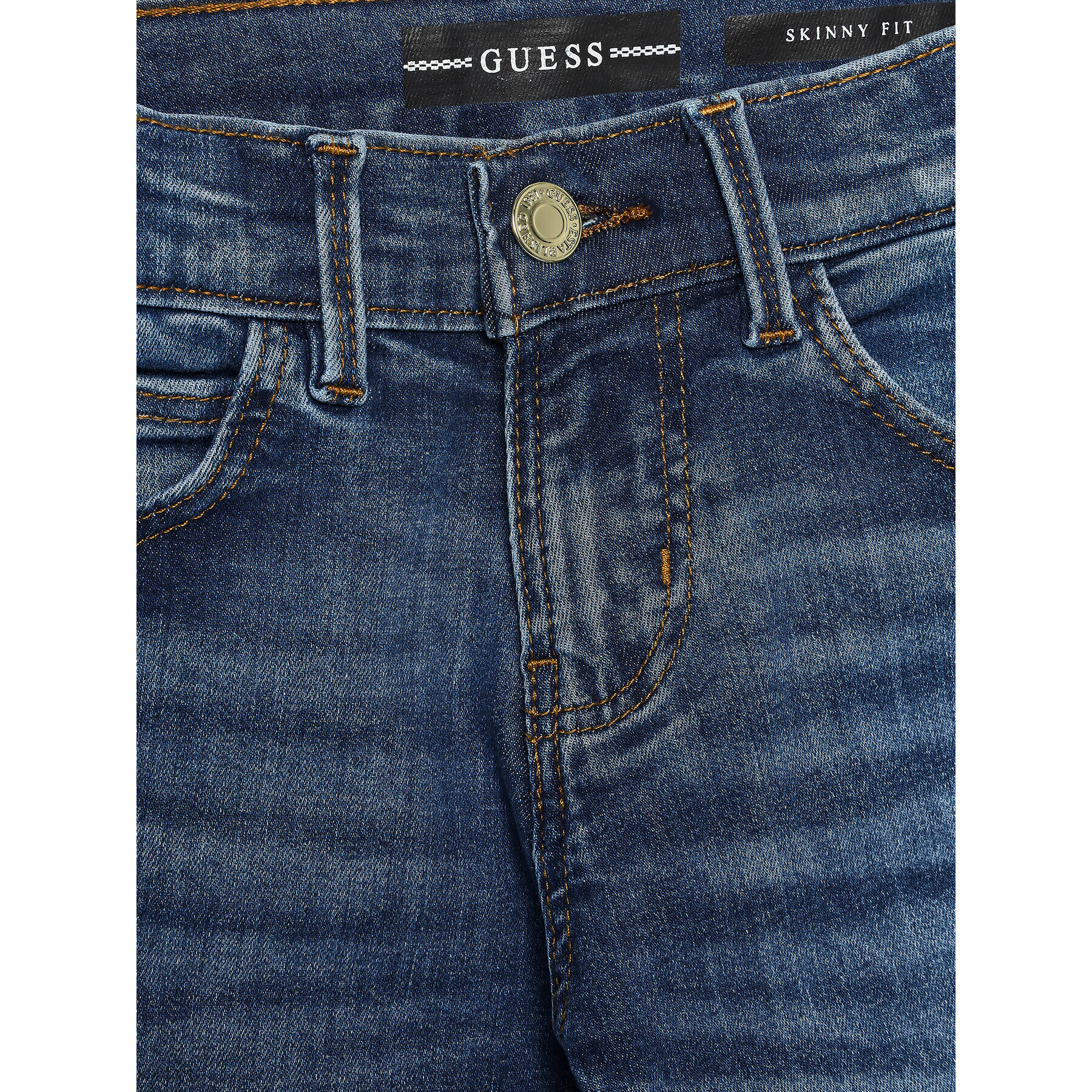 Guess Blugi J3YA16 D4CA0 Bleumarin Skinny Fit - Pled.ro