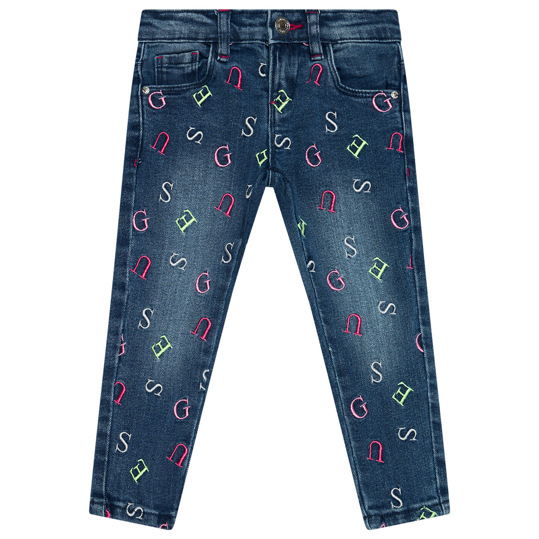 Guess Blugi K1YA03 D4G60 Albastru Skinny Fit - Pled.ro