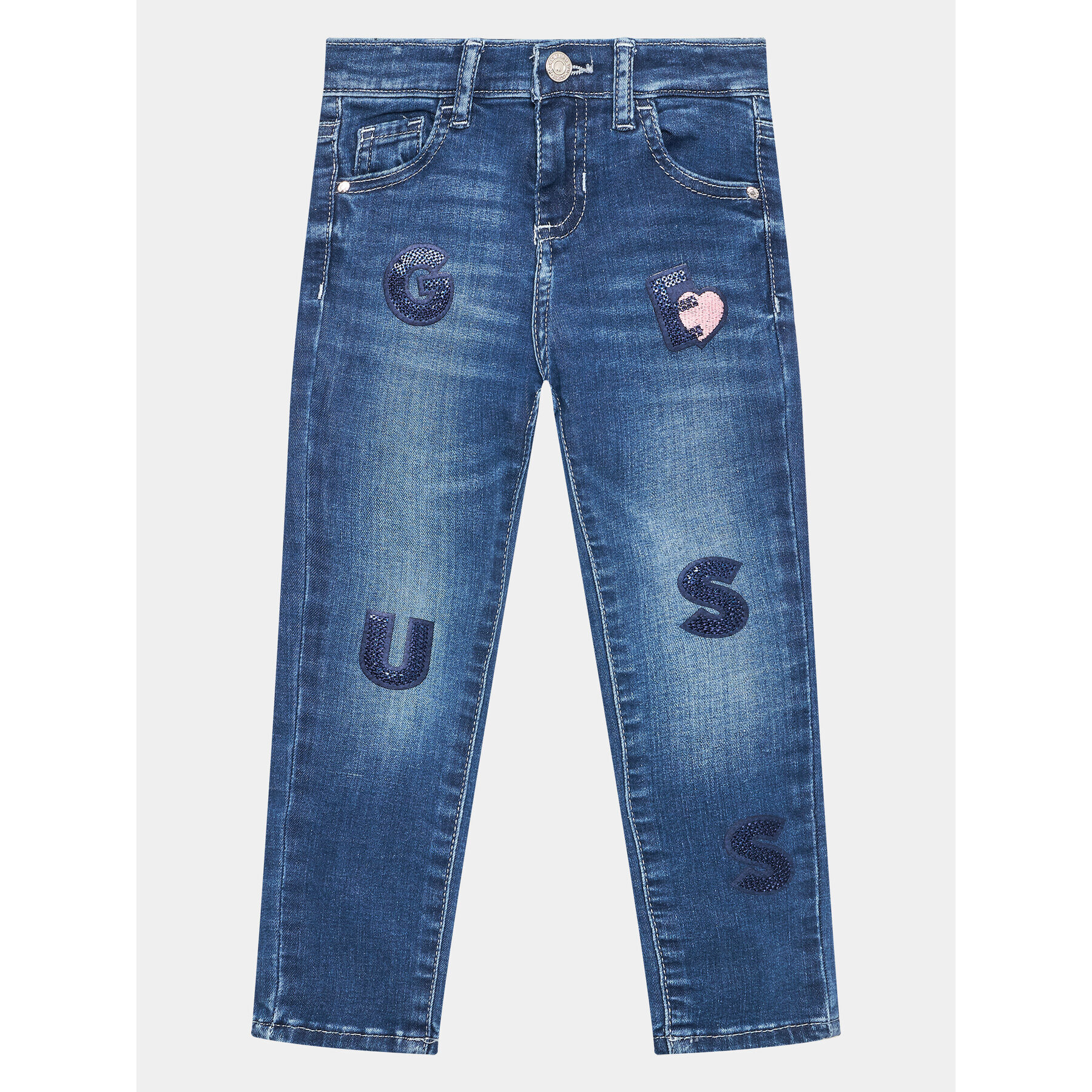 Guess Blugi K3YA04 D4CA0 Bleumarin Slim Fit - Pled.ro