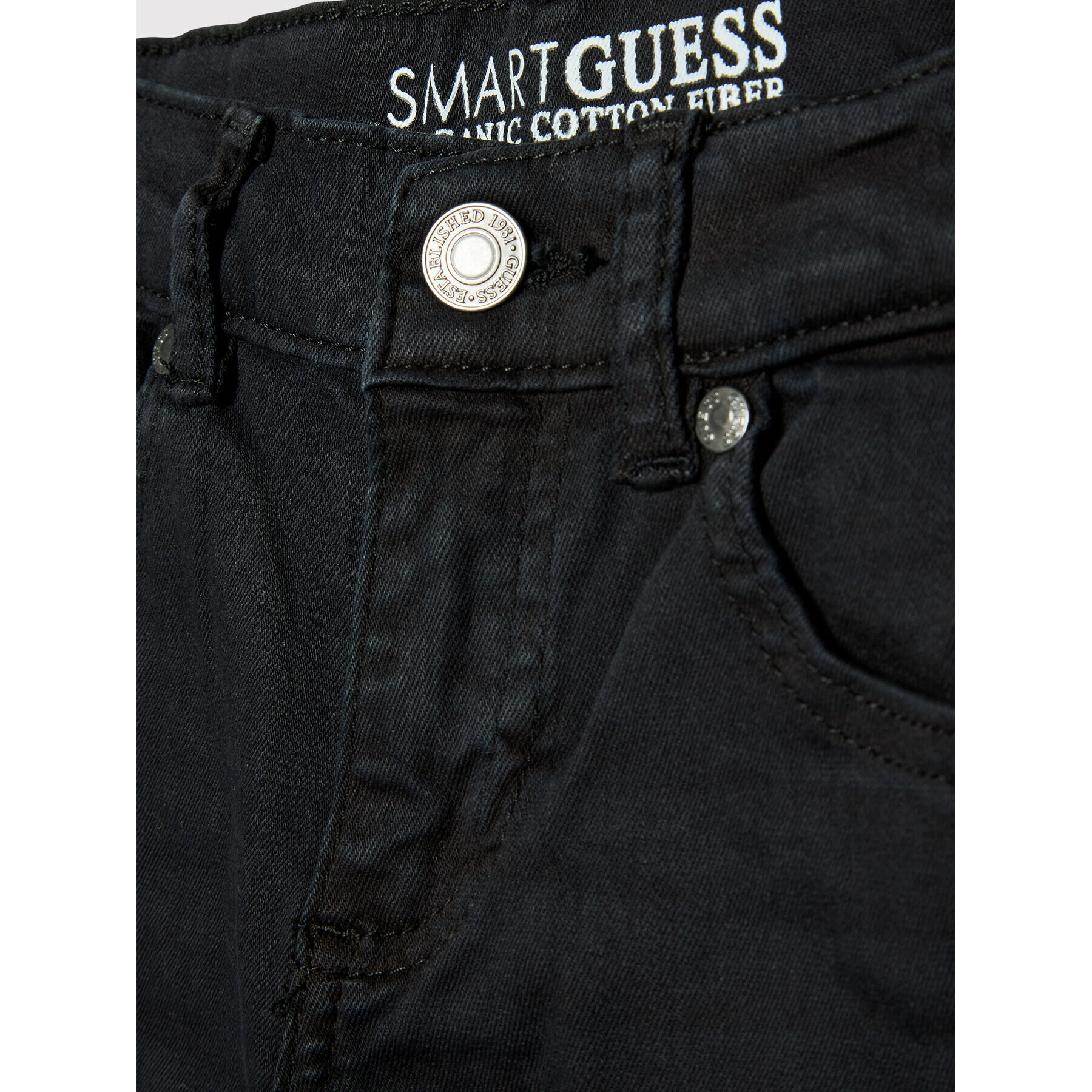 Guess Blugi L0YB08 WE620 Negru Slim Fit - Pled.ro