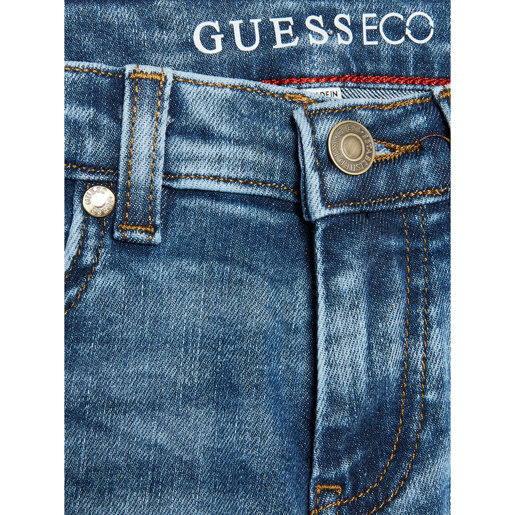 Guess Blugi L3RA10 D4GV0 Albastru Slim Fit - Pled.ro