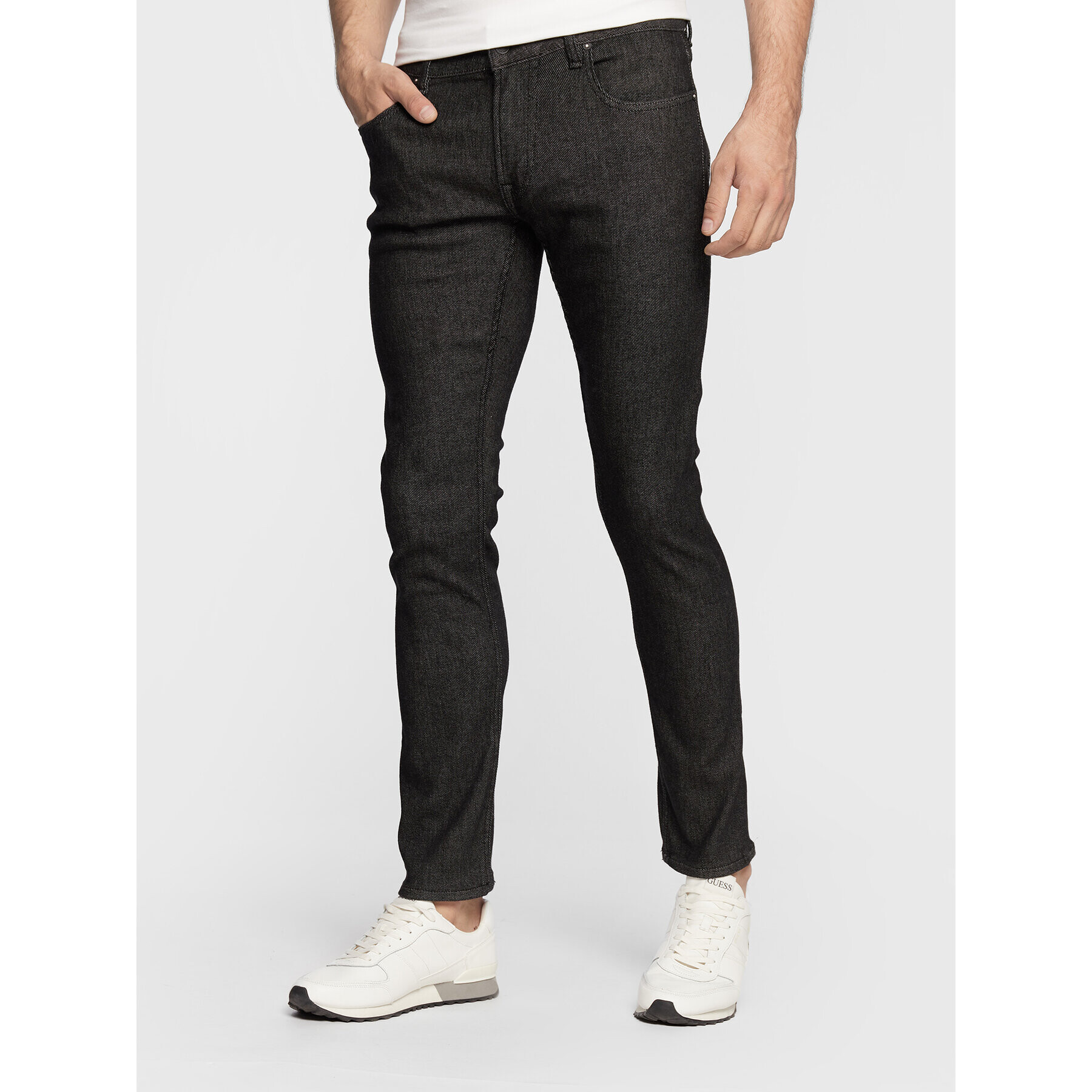 Guess Blugi M2BAN1 D4TS2 Gri Skinny Fit - Pled.ro