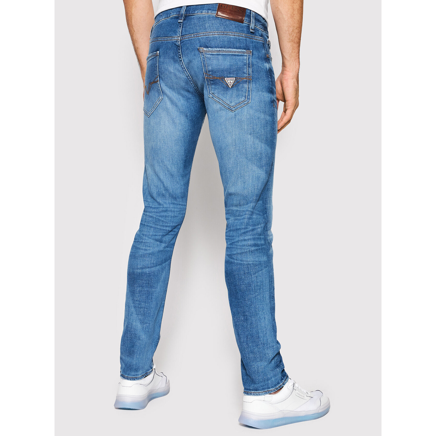 Guess Blugi M2RAN1 D46AE Albastru Skinny Fit - Pled.ro