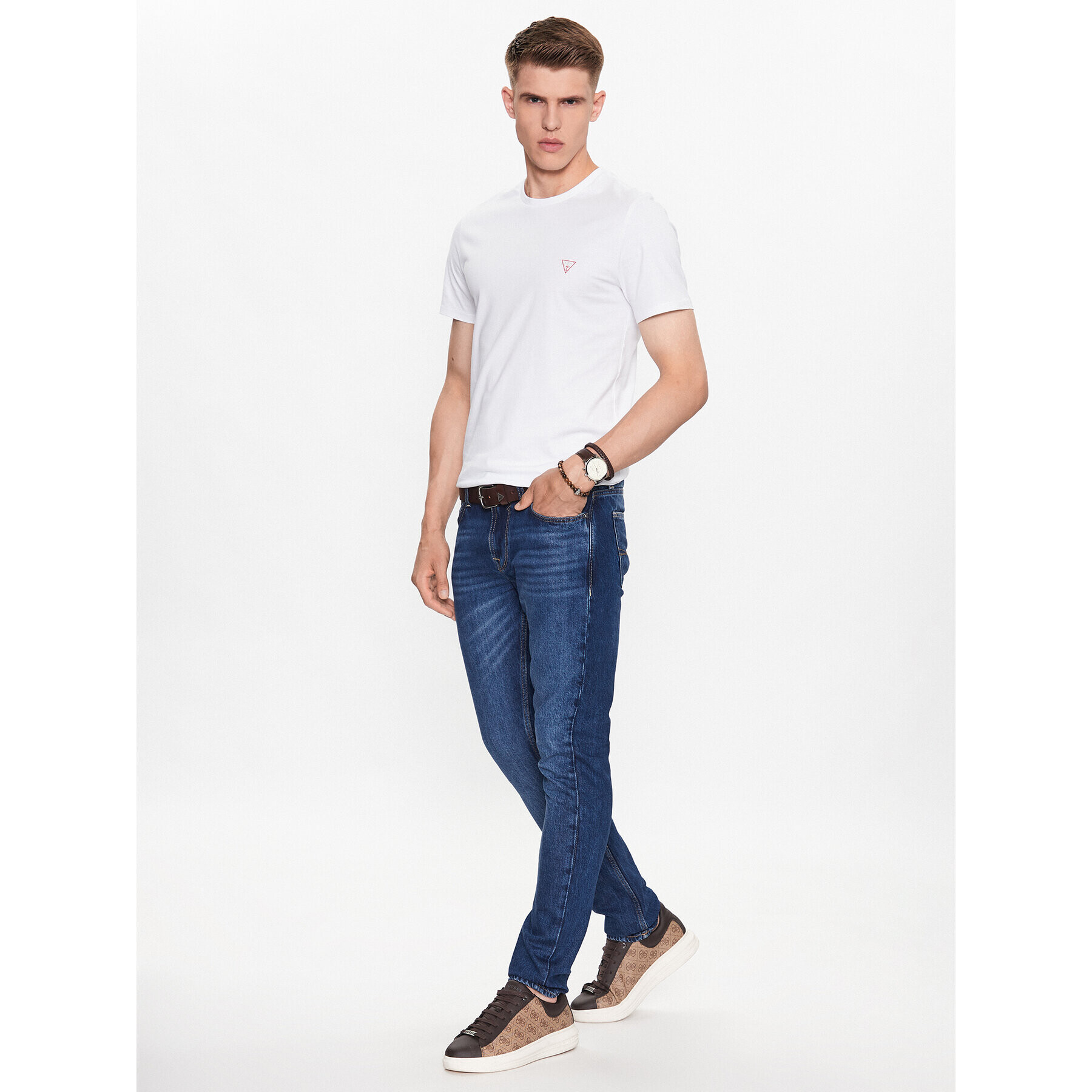 Guess Blugi M3YAS2 D4T9H Albastru Slim Fit - Pled.ro