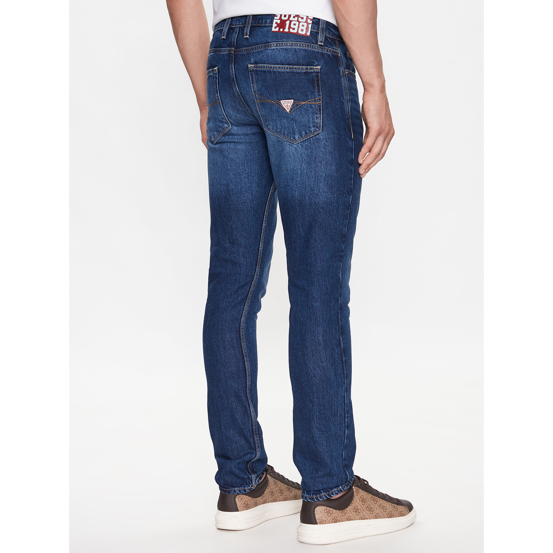 Guess Blugi M3YAS2 D4T9H Albastru Slim Fit - Pled.ro