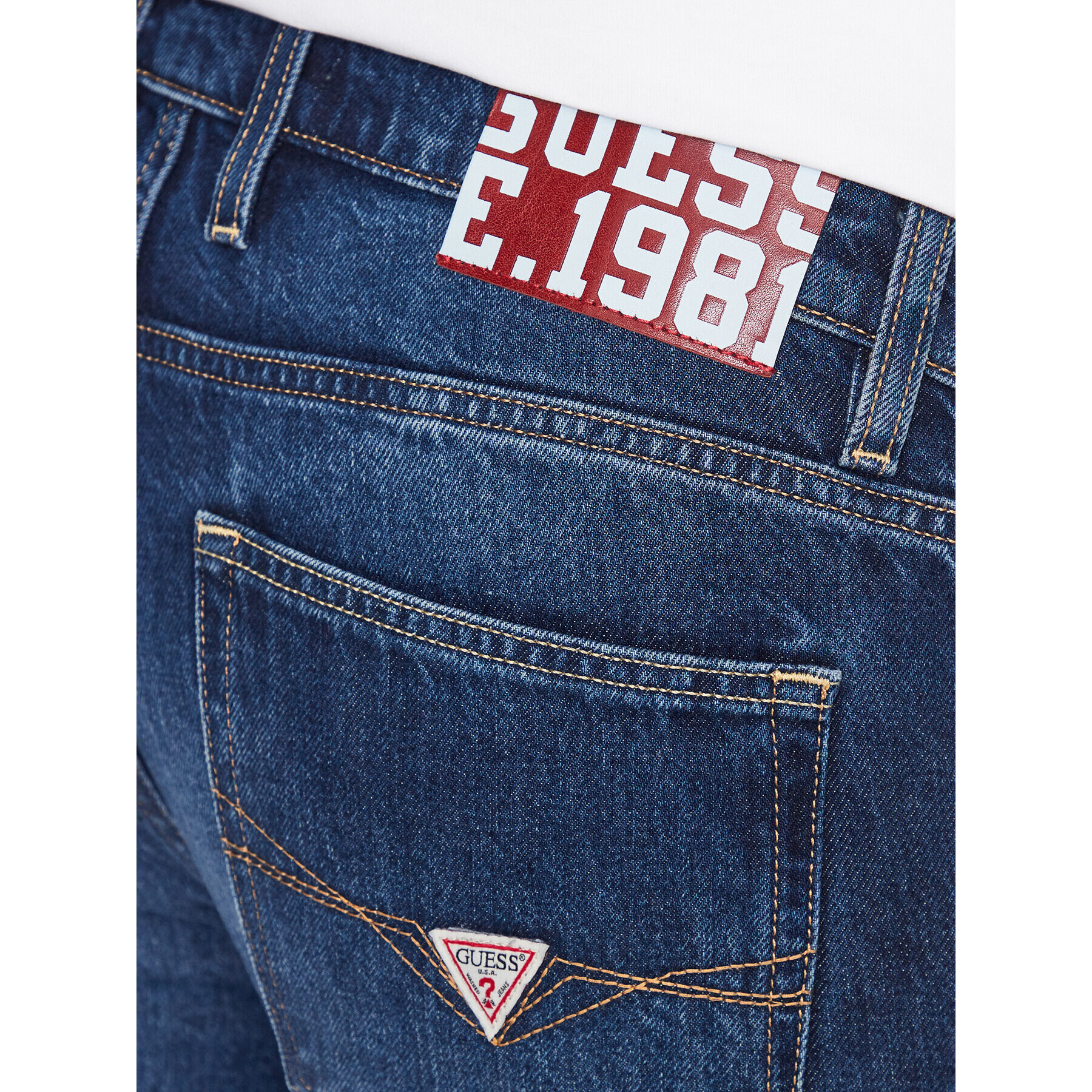 Guess Blugi M3YAS2 D4T9H Albastru Slim Fit - Pled.ro