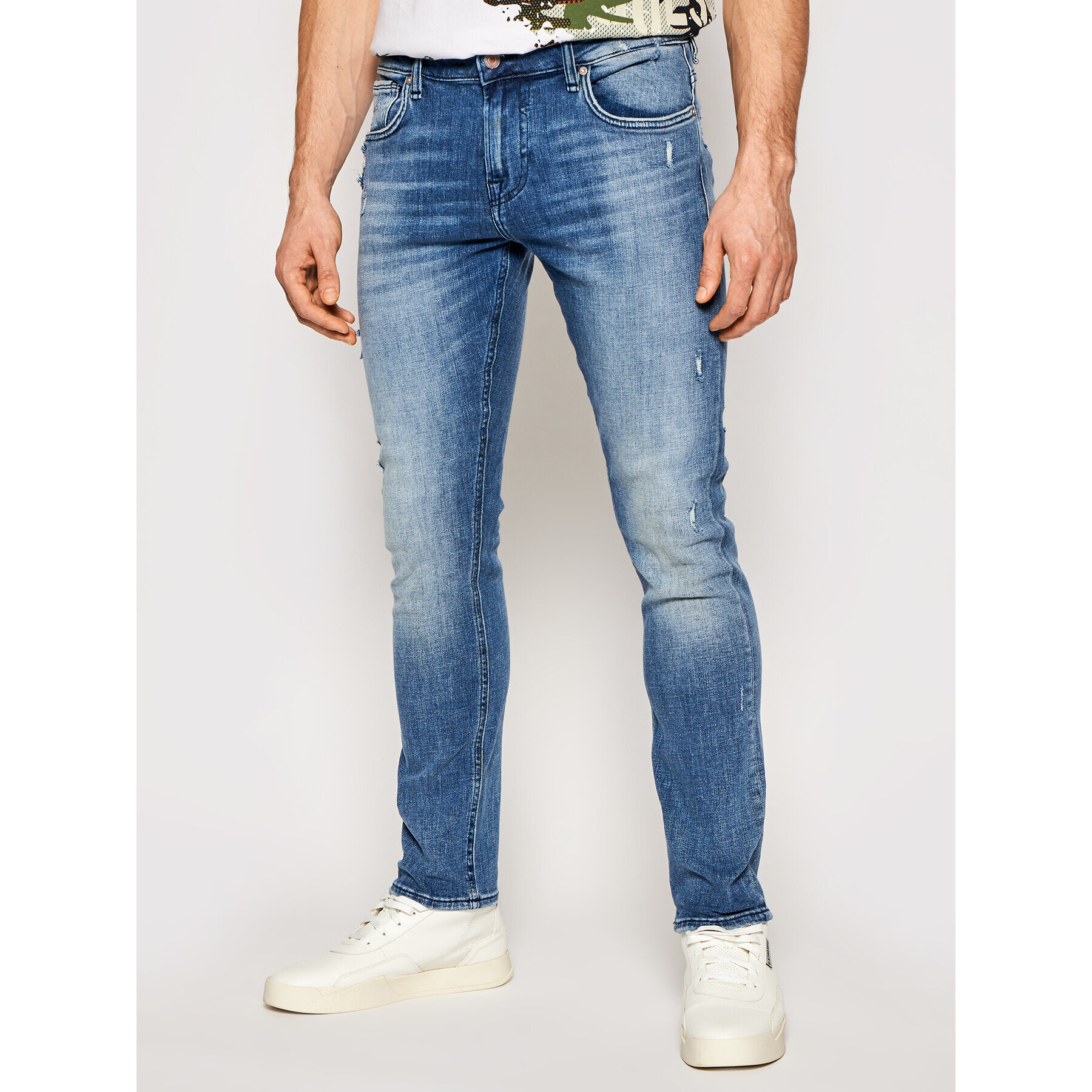 Guess Blugi Miami M1RAN1 D4B72 Bleumarin Skinny Fit - Pled.ro