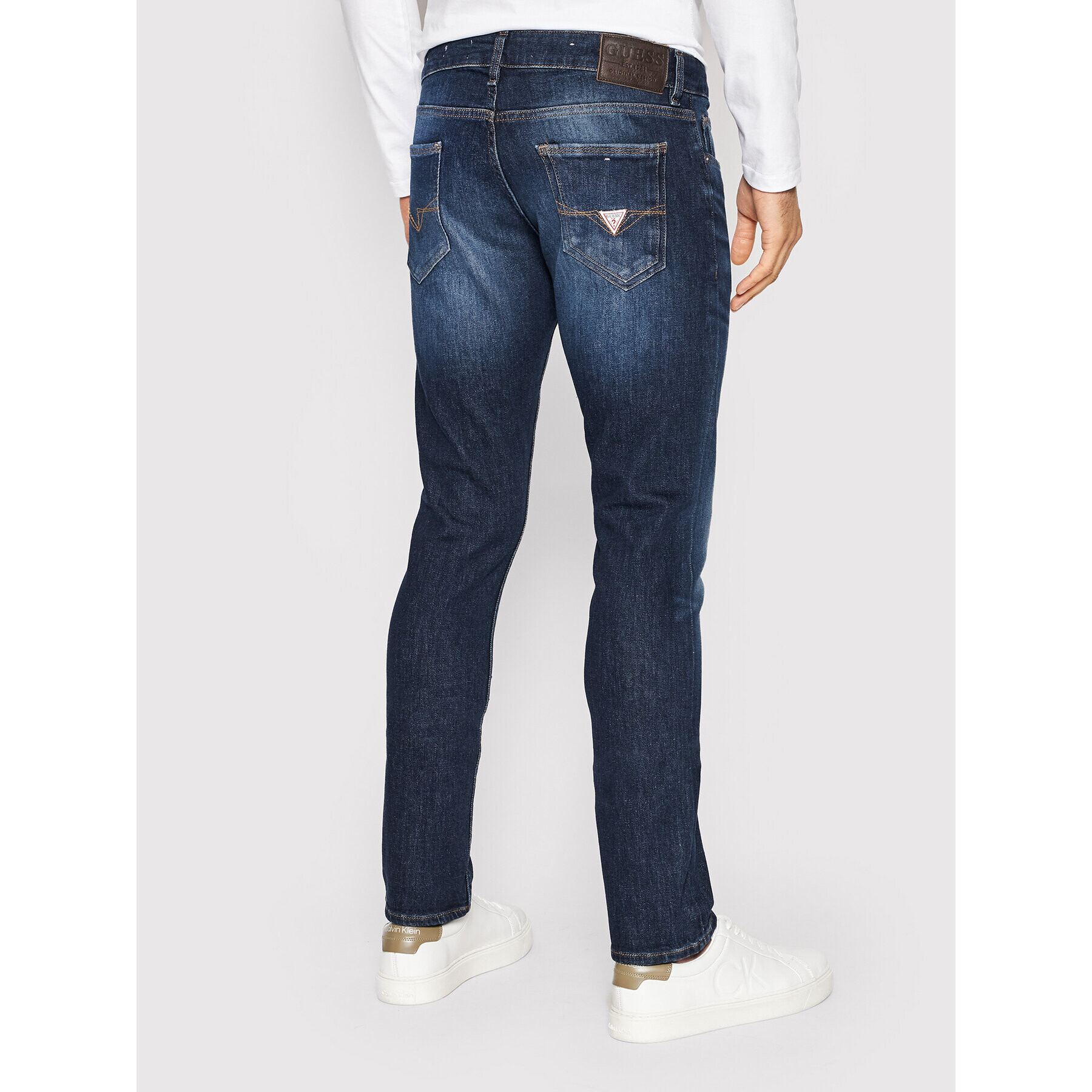 Guess Blugi Miami M2YAN1 D4Q41 Bleumarin Skinny Fit - Pled.ro