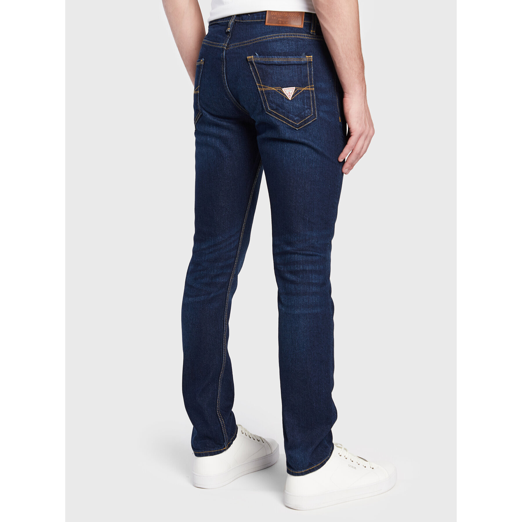 Guess Blugi Miami M3GAN1 D4Z81 Bleumarin Skinny Fit - Pled.ro