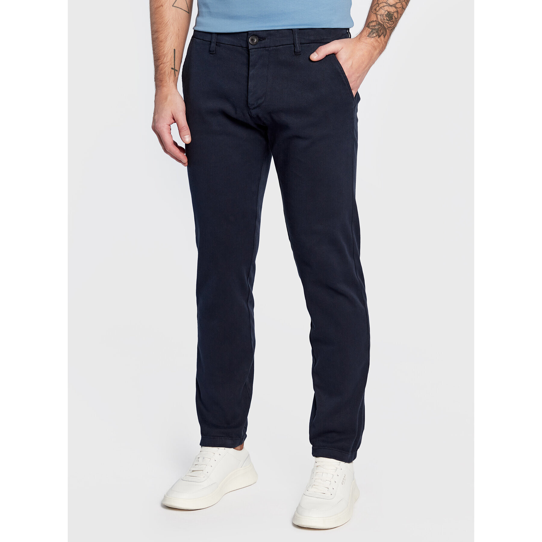 Guess Blugi Myron M3RB26 WF5U3 Bleumarin Slim Fit - Pled.ro