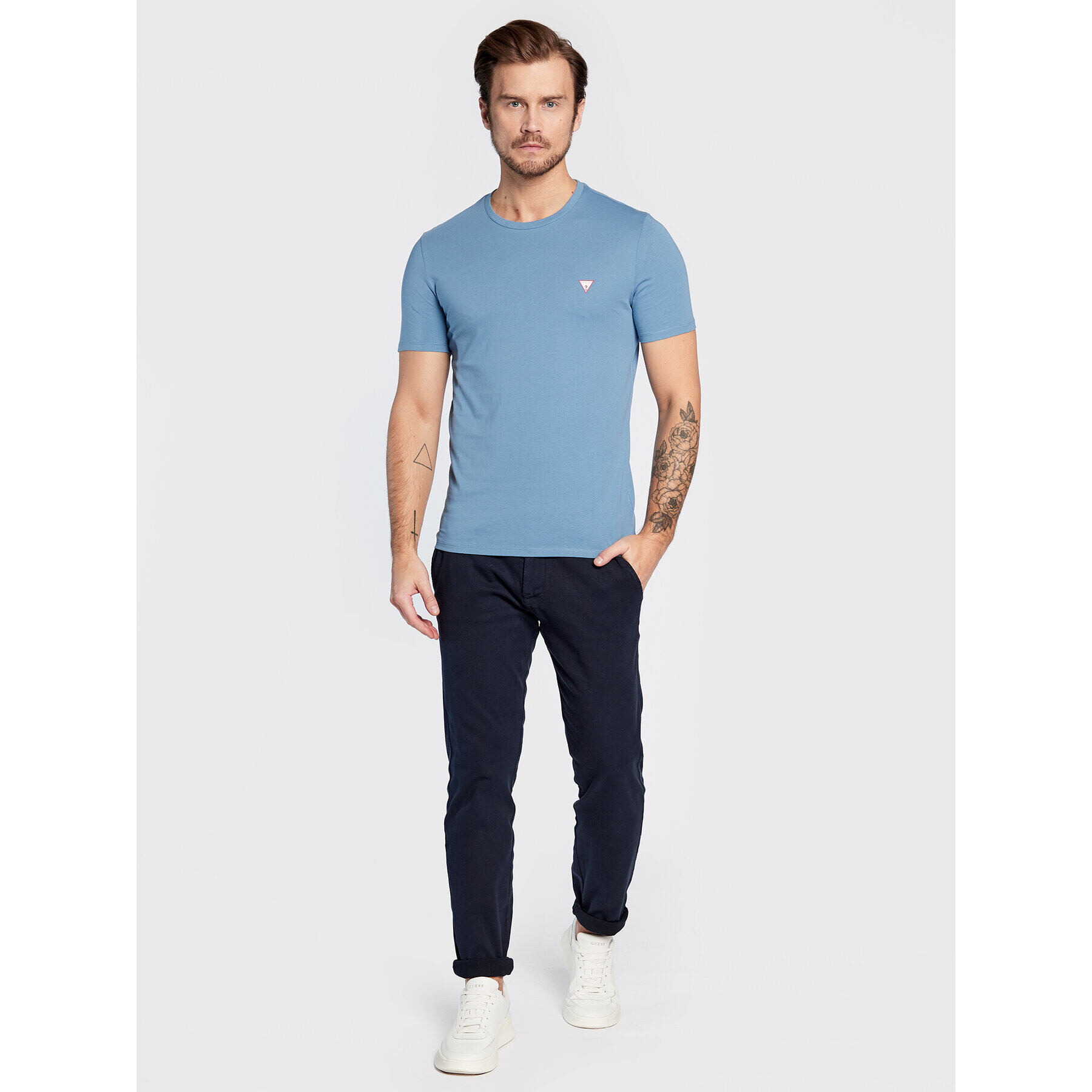 Guess Blugi Myron M3RB26 WF5U3 Bleumarin Slim Fit - Pled.ro