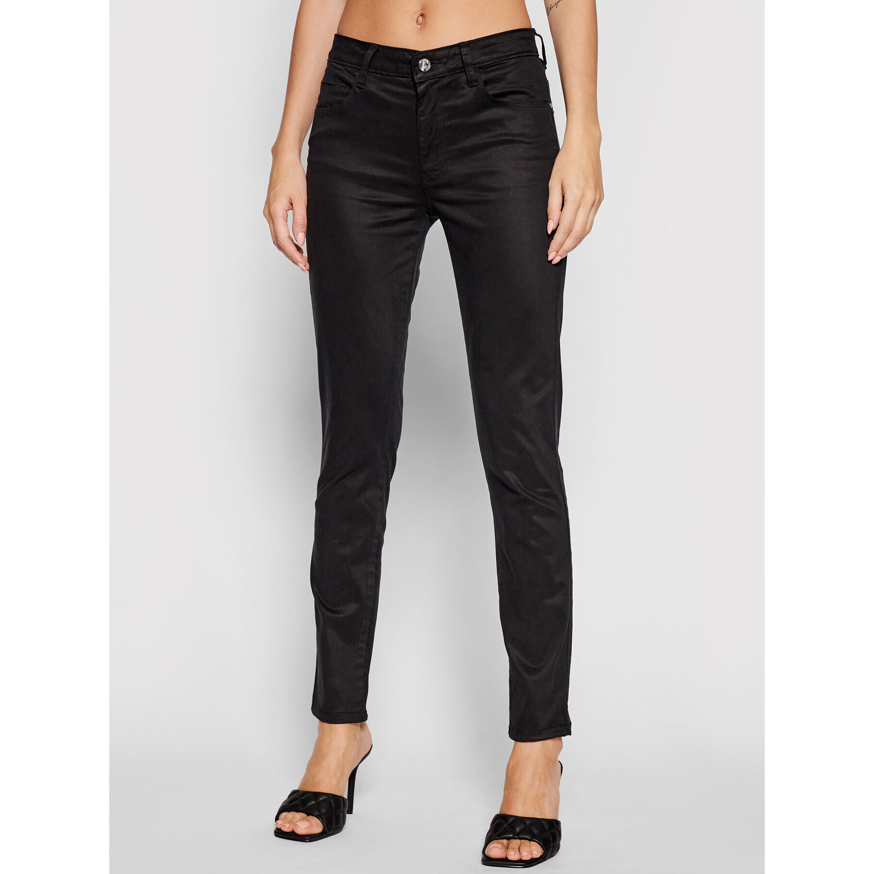 Guess Blugi Sexy Curve W1GAJ3 W93CE Negru Skinny Fit - Pled.ro