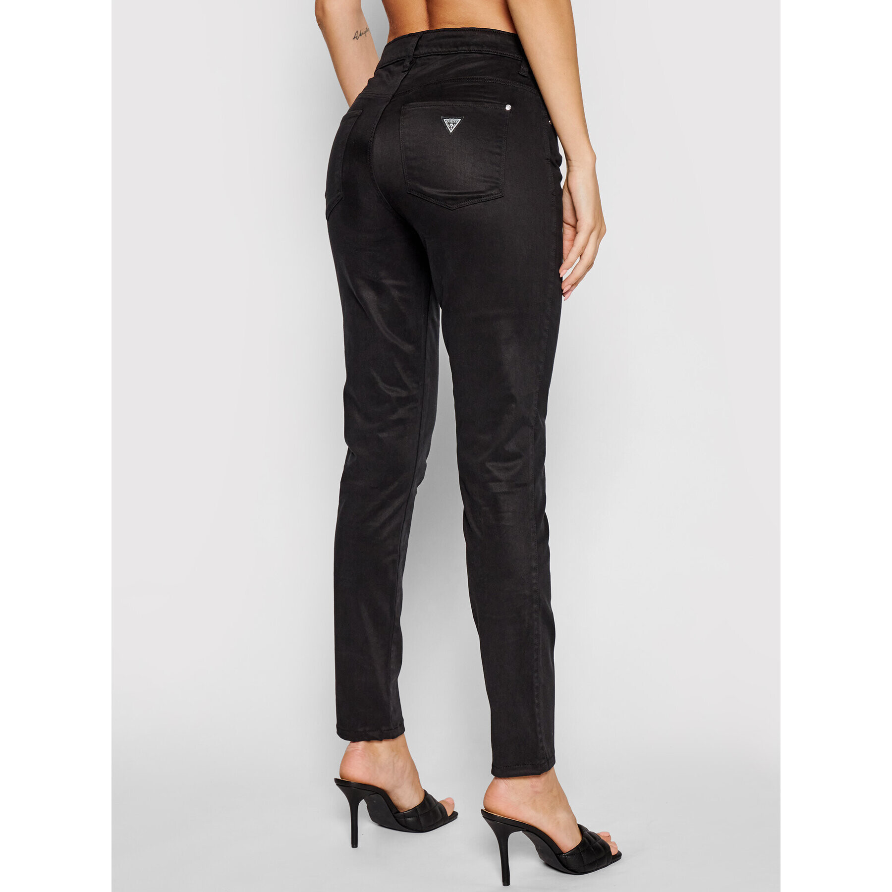 Guess Blugi Sexy Curve W1GAJ3 W93CE Negru Skinny Fit - Pled.ro