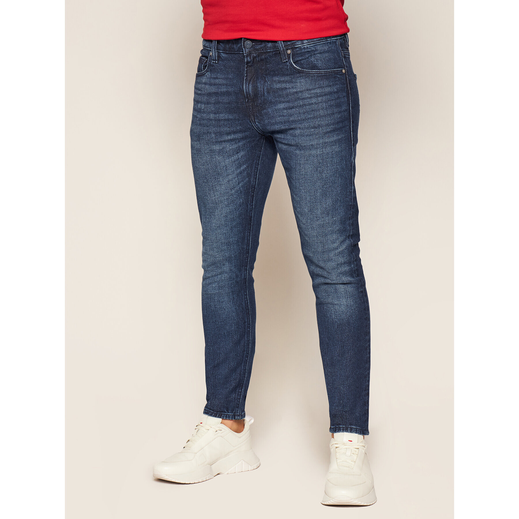 Guess Blugi Super Skinny Fit Chris M0YA27 D4321 Bleumarin Super Skinny Fit - Pled.ro