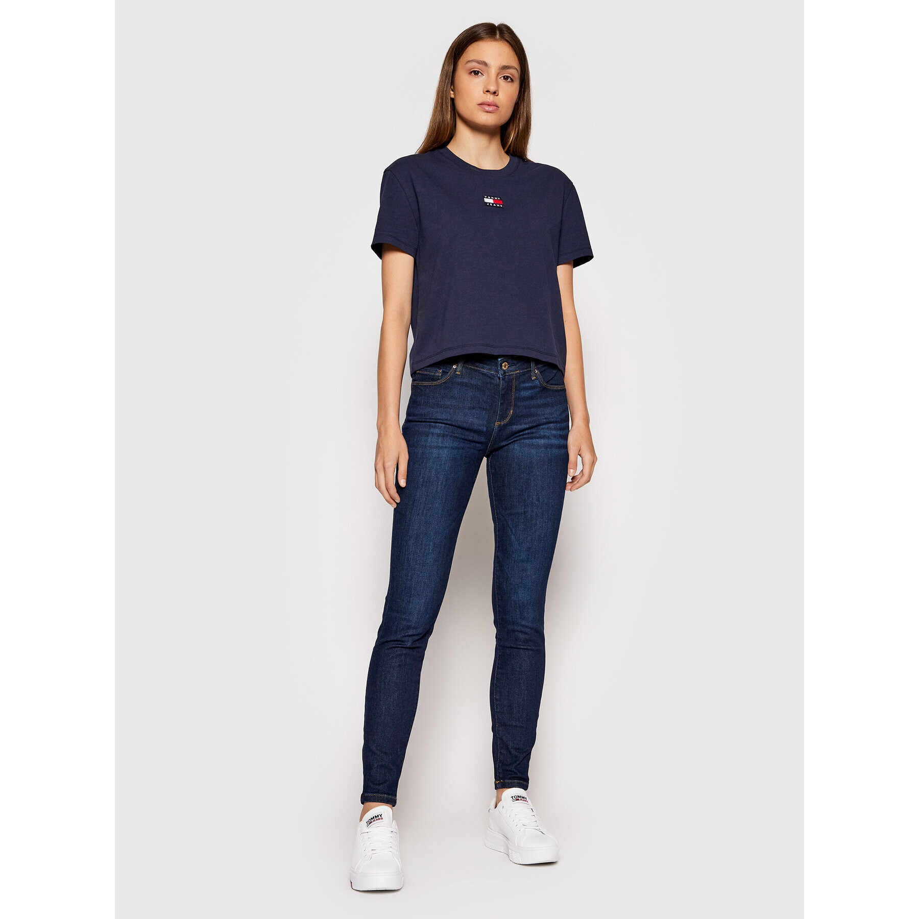 Guess Blugi W1YA99 D4GV1 Bleumarin Skinny Fit - Pled.ro