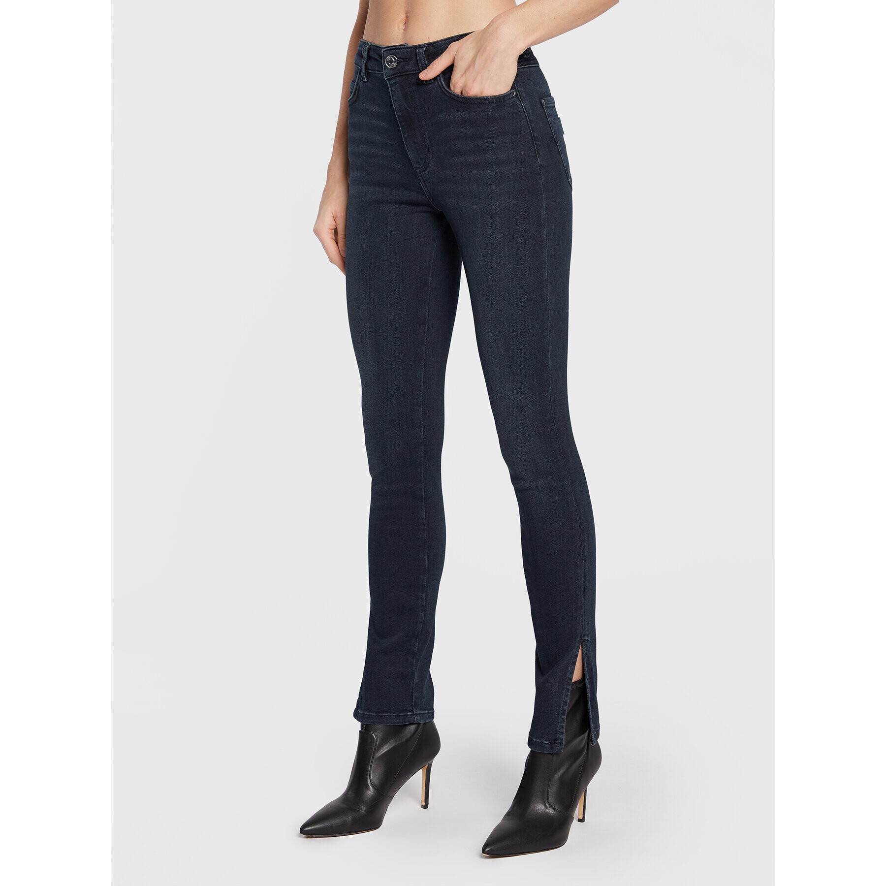 Guess Blugi W2BAB4 D4T10 Bleumarin Skinny Fit - Pled.ro