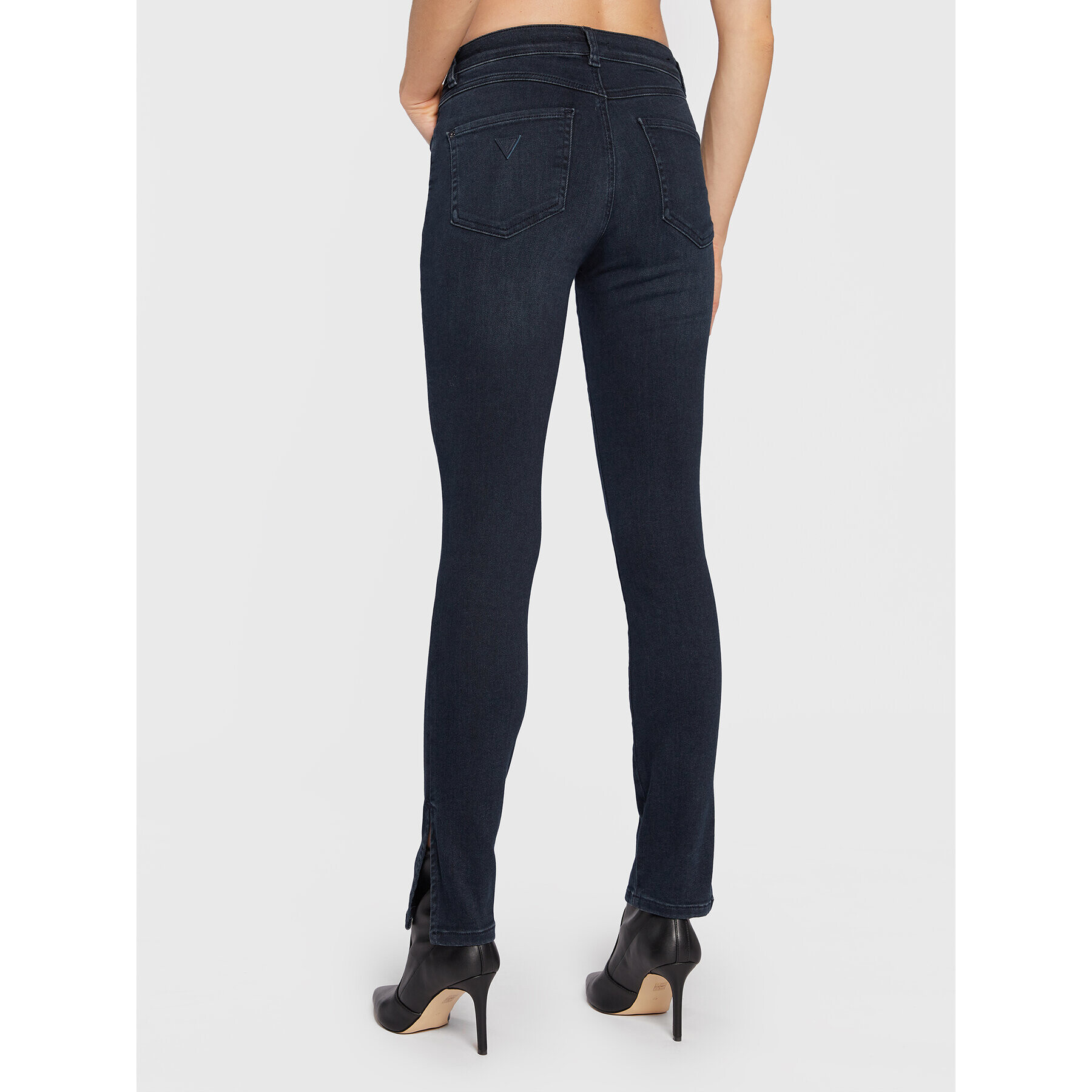 Guess Blugi W2BAB4 D4T10 Bleumarin Skinny Fit - Pled.ro