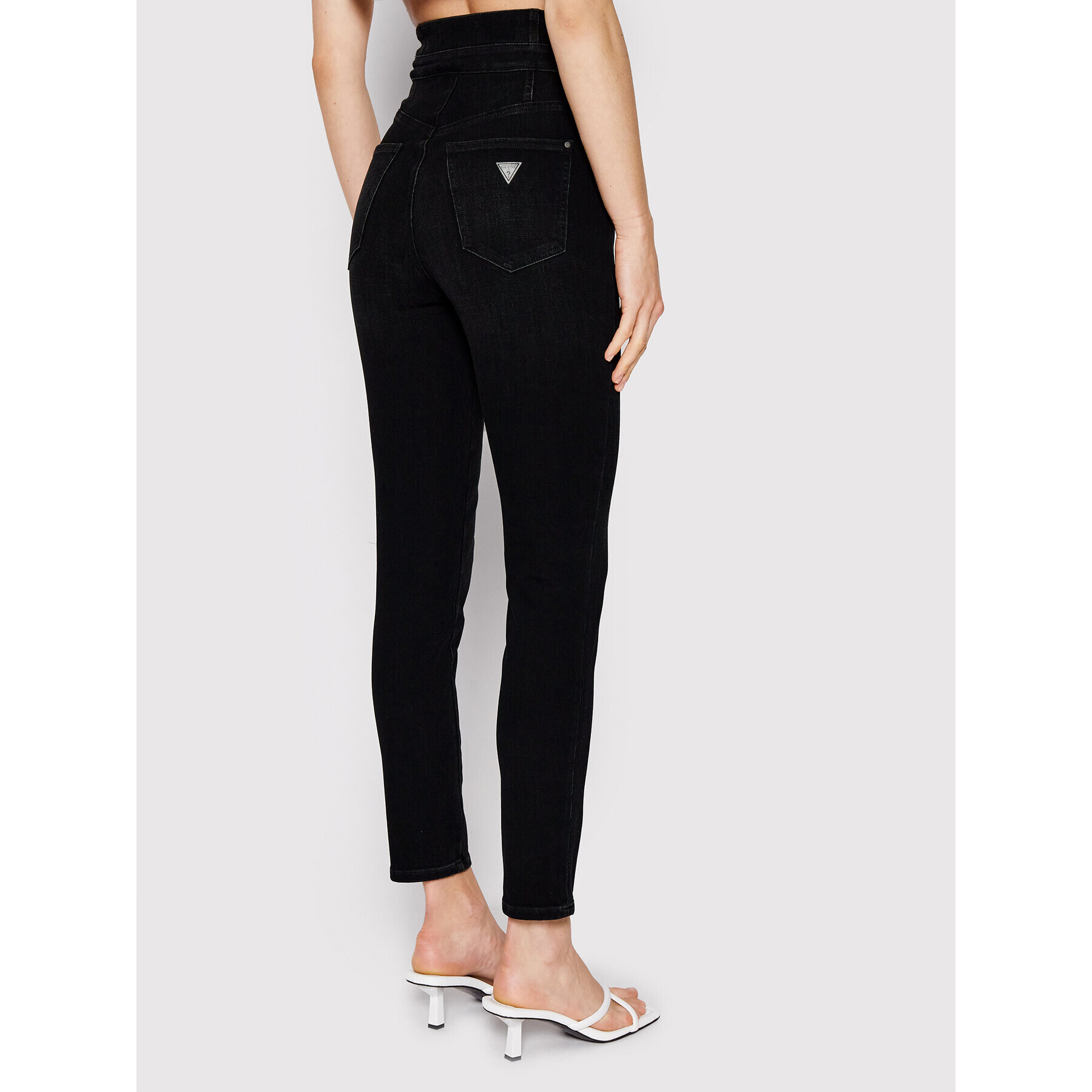 Guess Blugi W2YA71 D4PY1 Negru Skinny Fit - Pled.ro