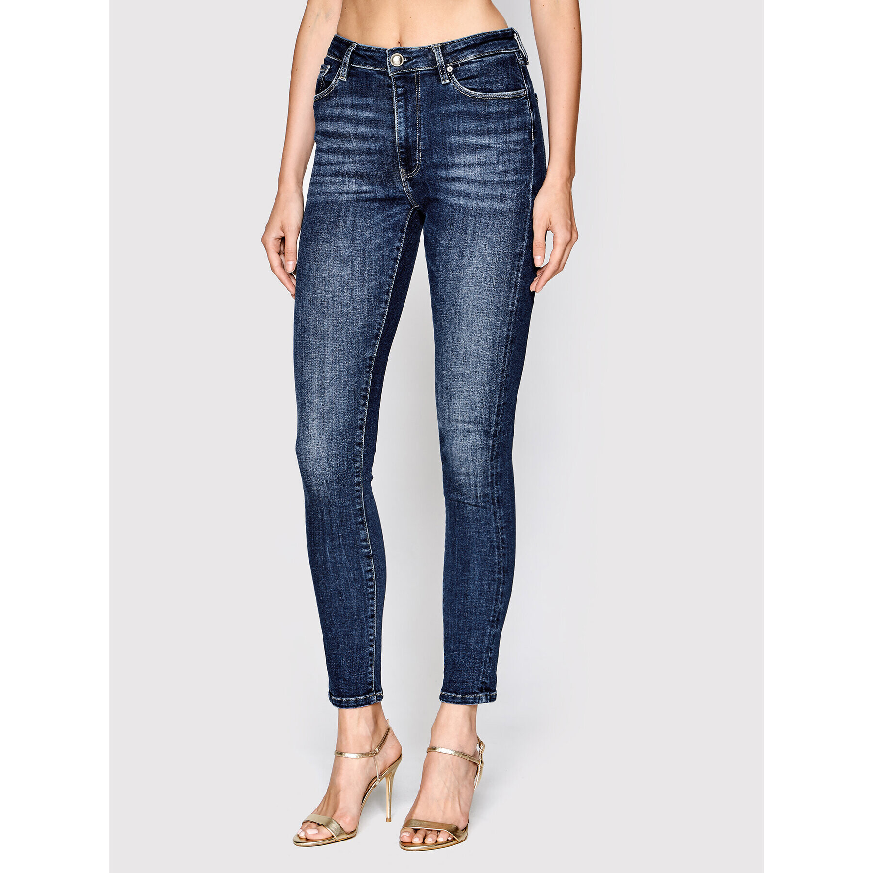 Guess Blugi W2YA94 D4H13 Bleumarin Skinny Fit - Pled.ro