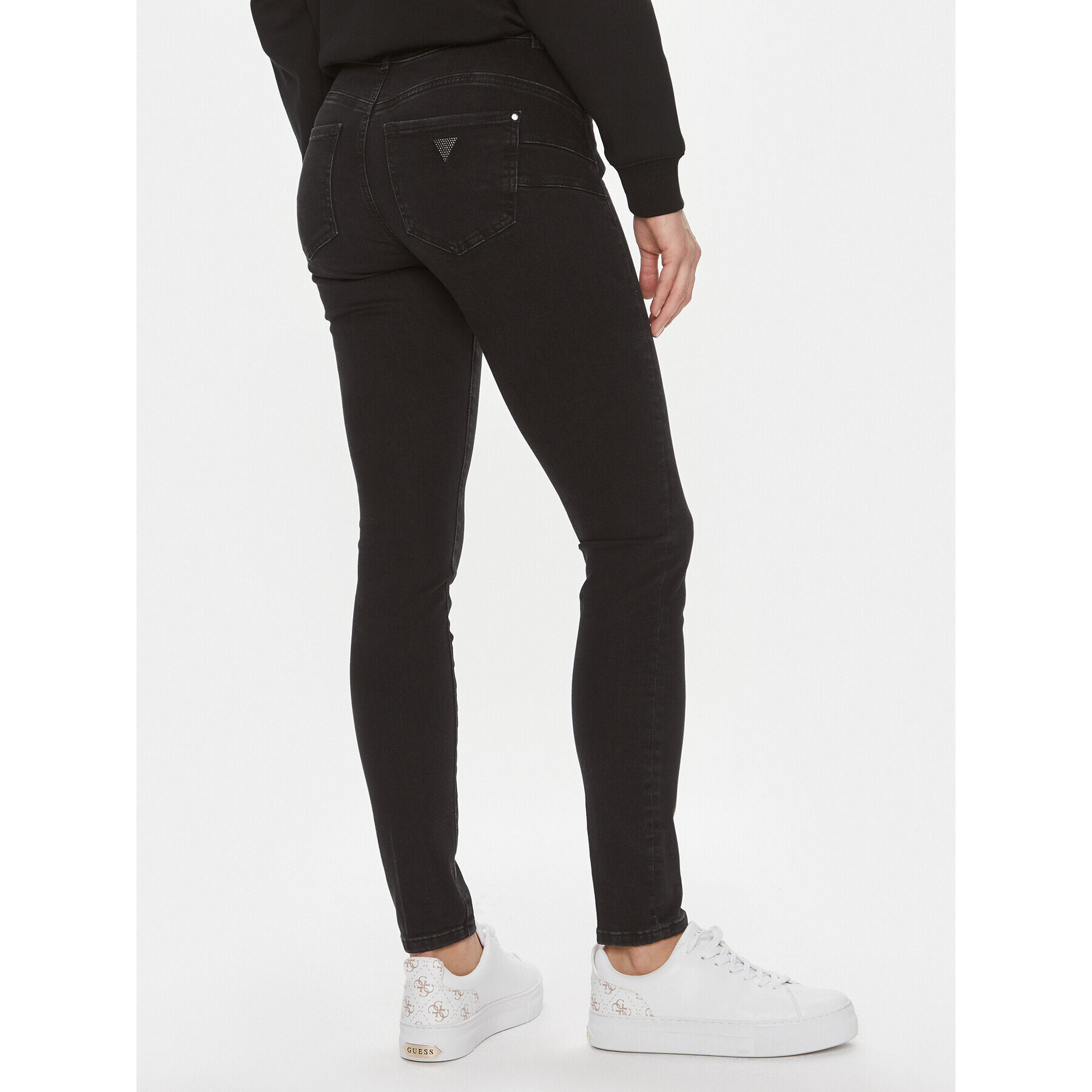 Guess Blugi W4RA3 4D59I1 Negru Skinny Fit - Pled.ro