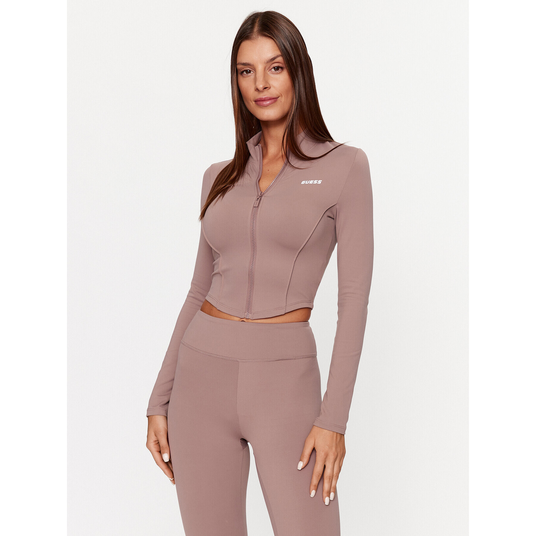 Guess Bluză Aleta V3BP15 MC04Z Roz Slim Fit - Pled.ro