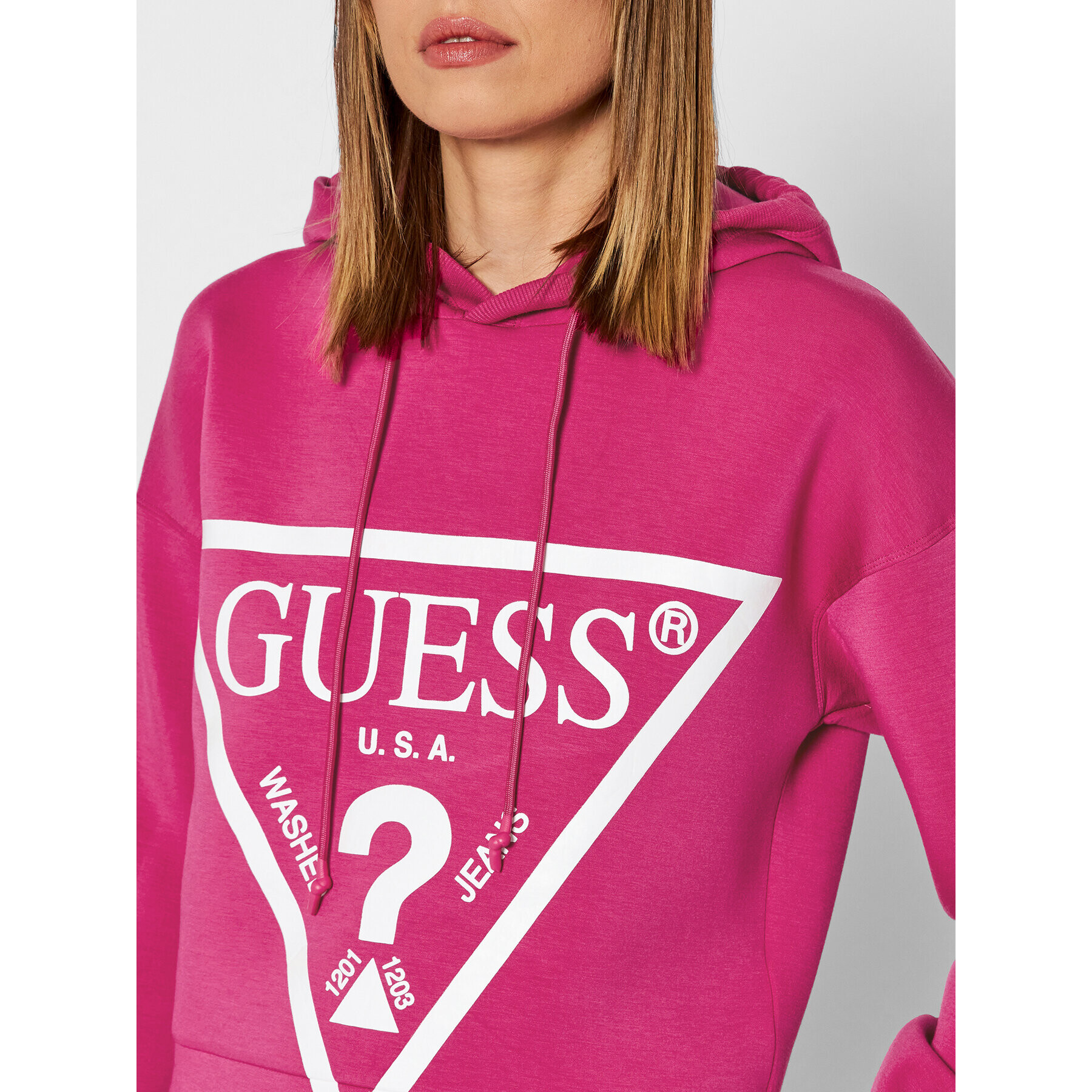 Guess Bluză Alisa O1GA29 KAMN2 Roz Comfort Fit - Pled.ro