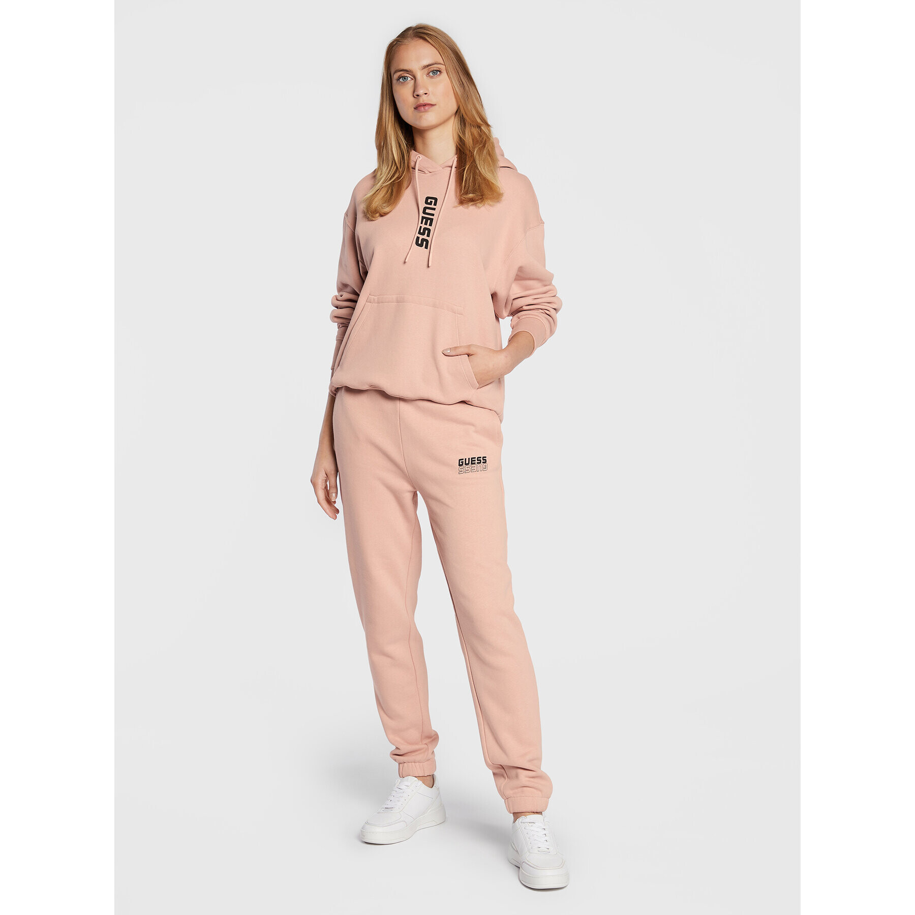 Guess Bluză Alisha V2BQ12 K9V34 Roz Relaxed Fit - Pled.ro