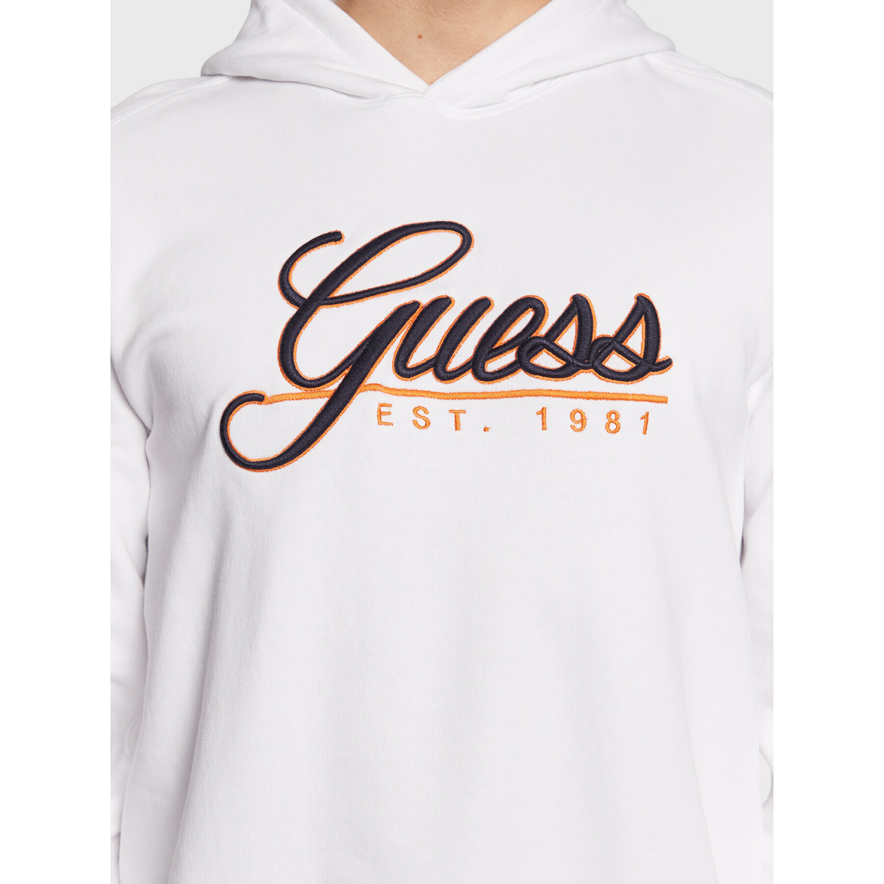 Guess Bluză Beau M3GQ36 KBK32 Alb Slim Fit - Pled.ro